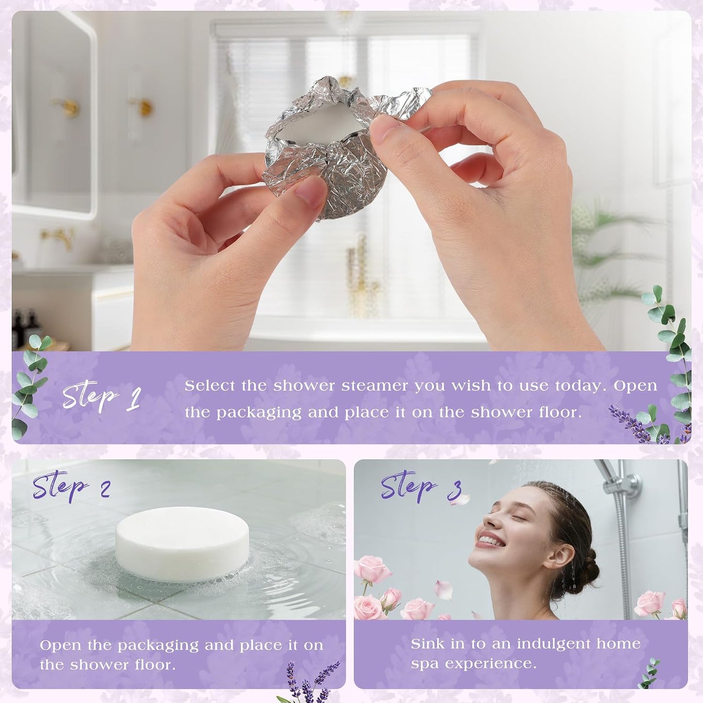 Shower Steamers Aromatherapy Birthday Gifts for Women - 10 Pack,Gifts for Wife Mothers Daughter Sister Stress Relief & Deep Relaxation Self Care Home Spa Essential