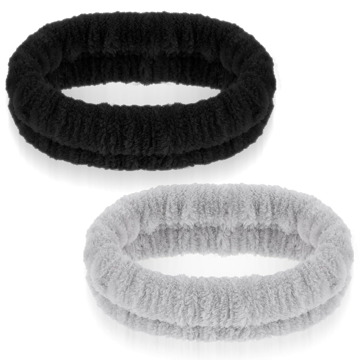 2Pcs Spa Headband, Make Up Headband Hair Headband for Face Washing Hair Bands Men Absorbent Elastic Skin Care Head Band Wrap for Women Yoga Sports Shower Exercise