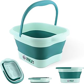 Foot Soaking Tub for Soaking Feet, Collapsible Foot Tub, Foot Bath Soak Tub with Massage Nodes, Large Pedicure Foot Spa Bucket, Portable Foot Soaker Container for Foot Care Routine at Home