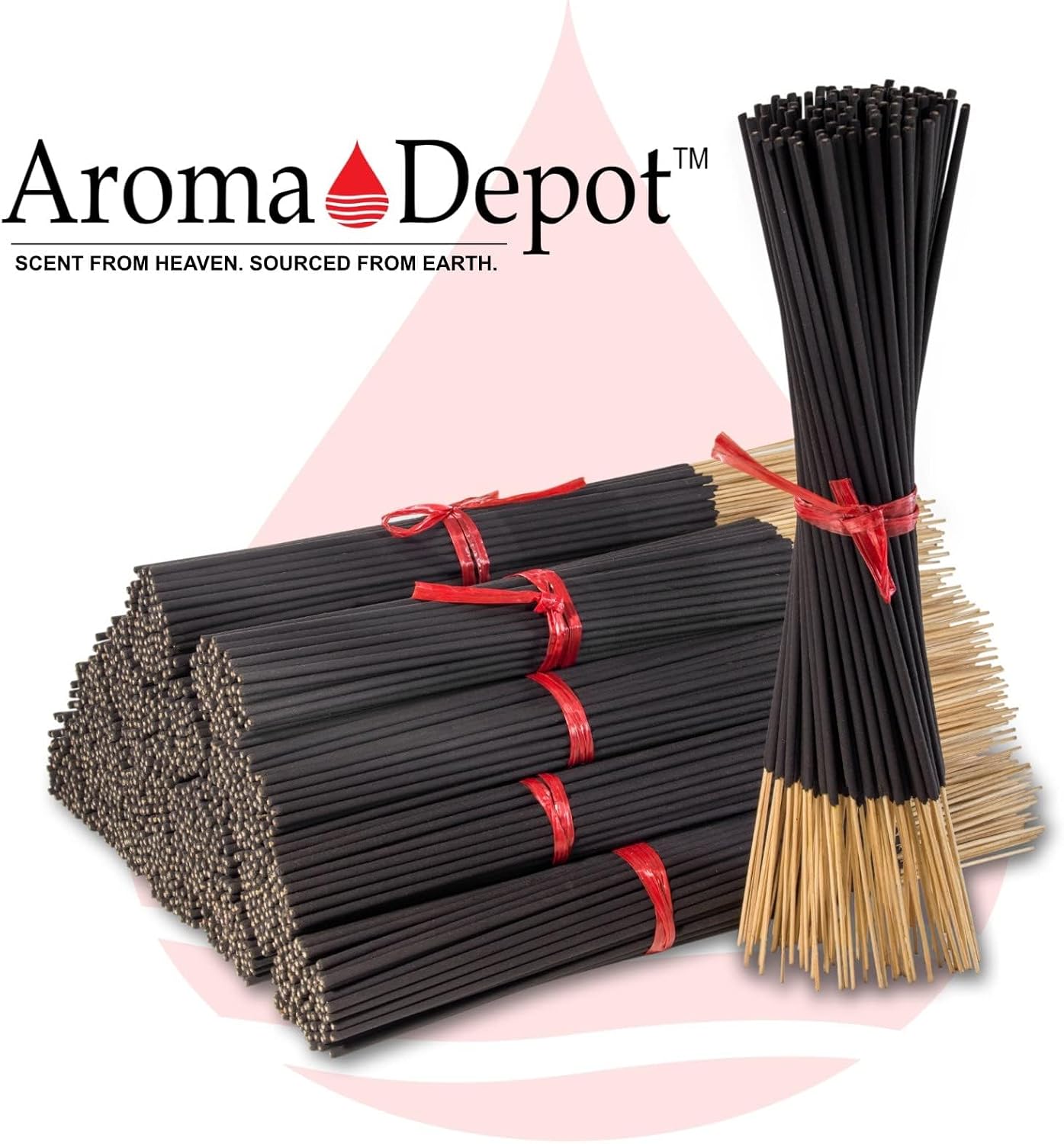 Earth & Wood Vibes 11'' Incense Sticks - Variety Set 500 Pack - 11 inch - 5 Bundles 100 Sticks Per Fragrance Scent. Set Features China Musk, Egyptian Sandalwood, Frankincense, Myrrh, Palo Santo