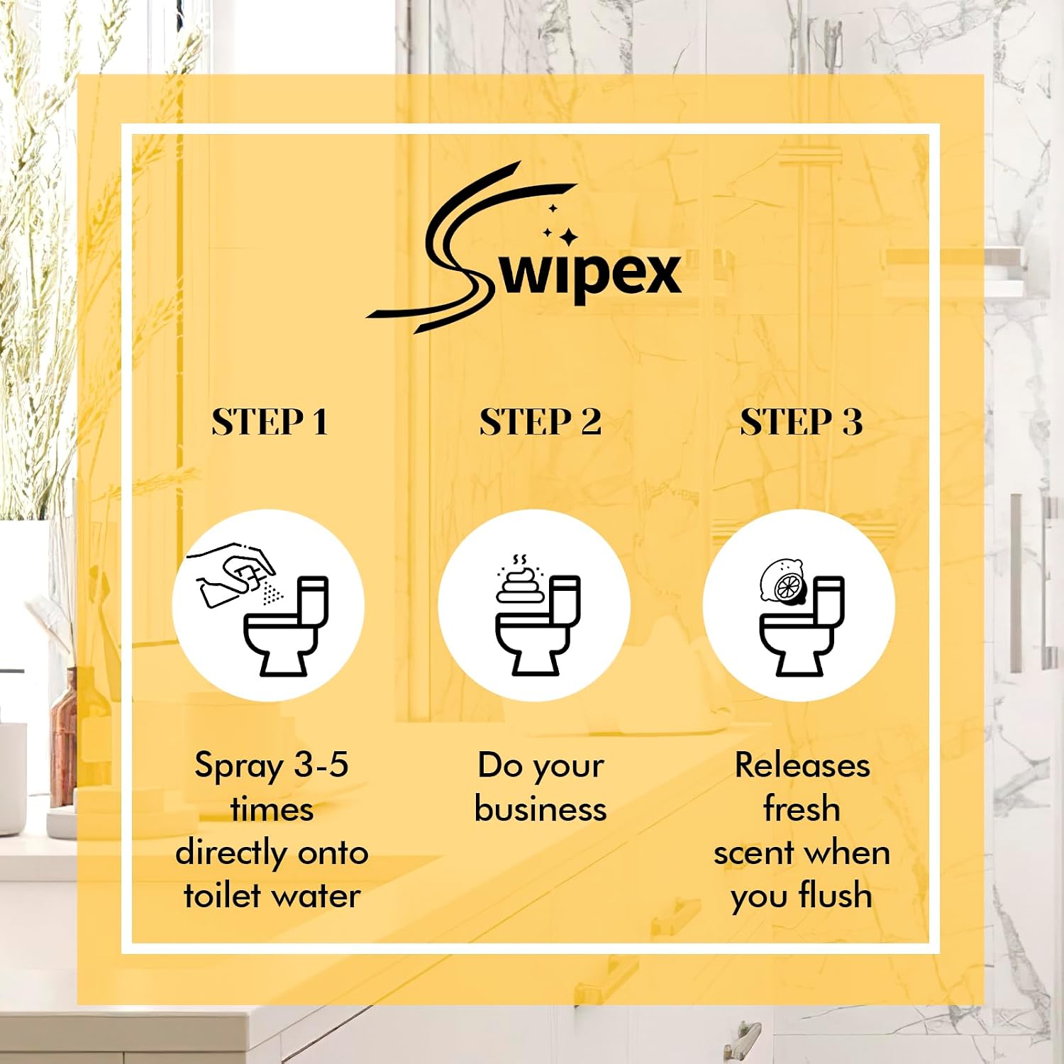 Travel Size Toilet Spray, Air Freshener Spray for Bathroom Deodorizer, Travel Essentials Variety - Lemon, Lavender, Vanilla, Peony, Eucalyptus