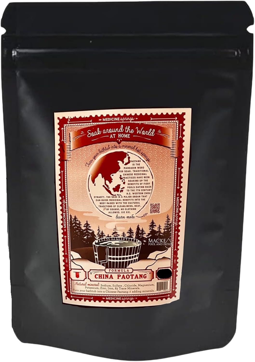 China Bath Soak (2 soaks per Bag) Soak in Hot Springs Around The World with Medicine Springs Dead sea Salt for Soaking and Bathing in Bath Minerals Add Dead Mineral Salts to Your Bath (China Soak)