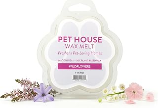Pet House Wildflowers Scented Wax Melts - Long-Lasting Plant Based/Summer Soy Wax Melts for Pet Odor Pack of 2