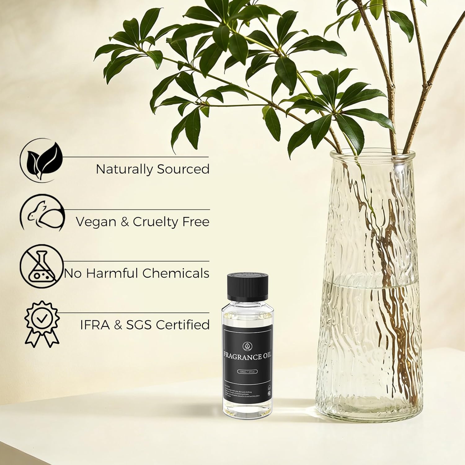 Hotel Diffuser Oil for Waterless Diffusers, Luxurious Relaxing Aromatherapy Scent Essential Oil with Cardamom, Cedar & Sandalwood, 4 Fl Oz, 120 ML, Essence of Self