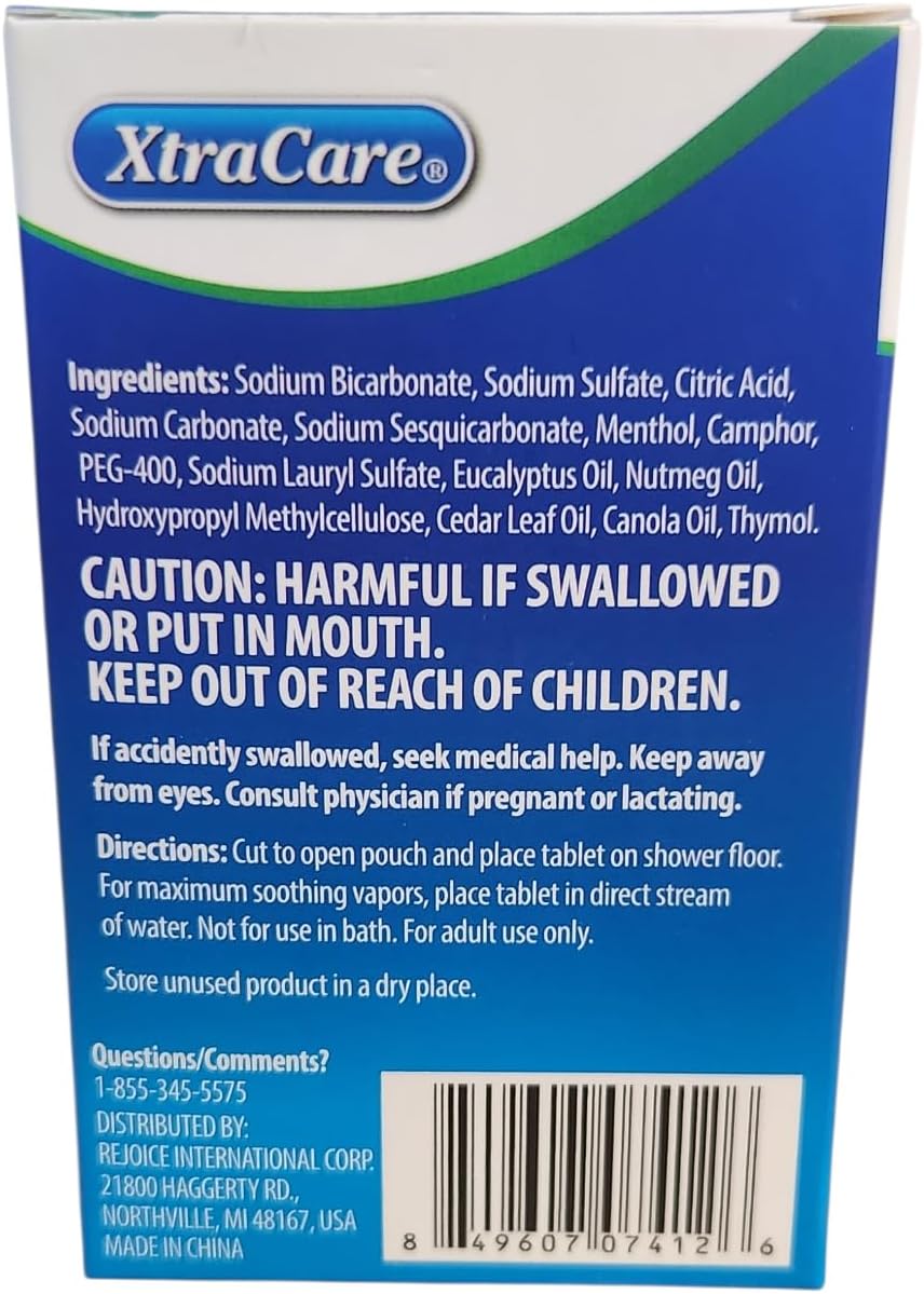 XtraCare Shower Vapor Fizzies 3 oz (3 Tablets)