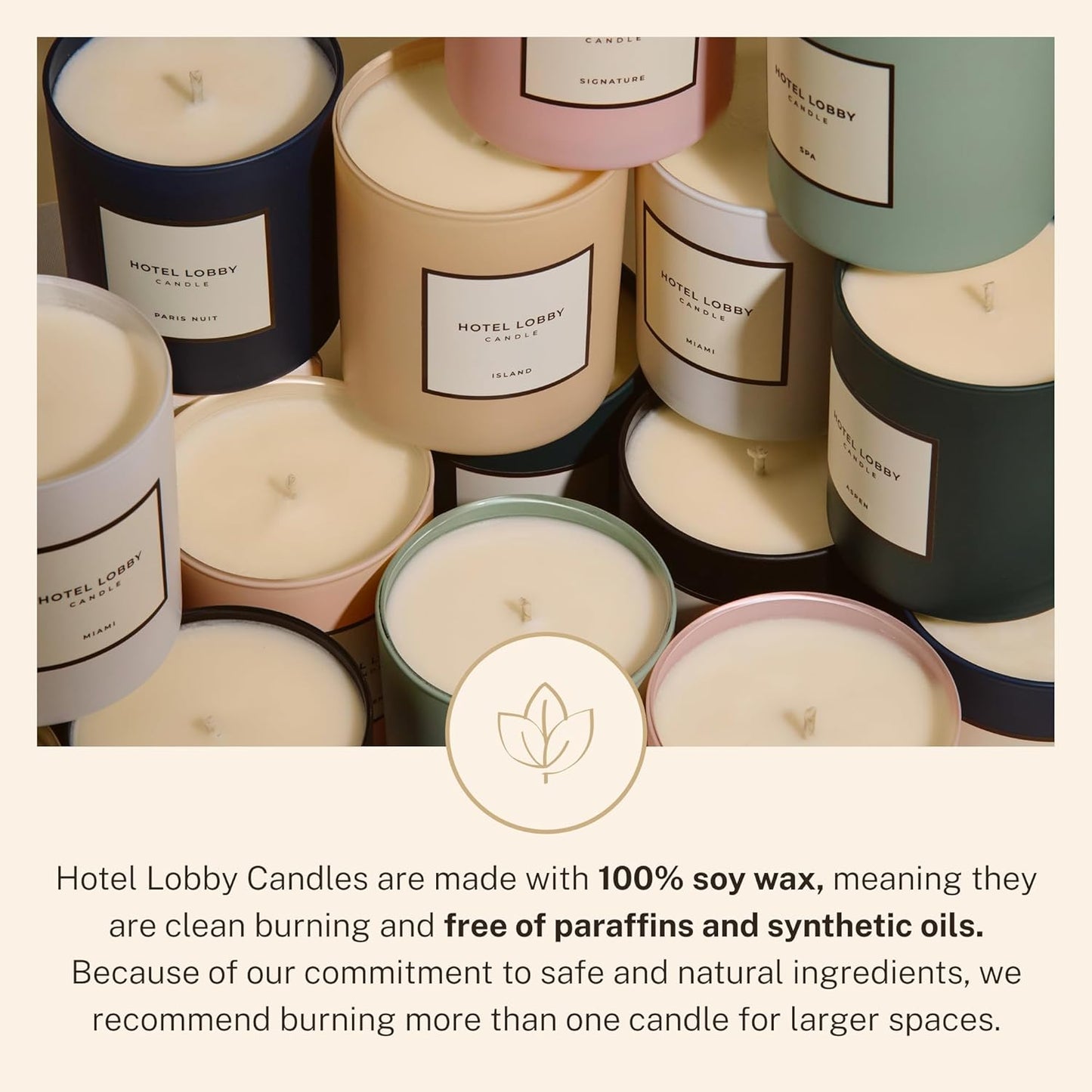 Hotel Lobby Aspen Candle – Luxury Hand-Poured 9.75oz Soy Wax with Cedarwood, Leather, Golden Embers, Smoke, and Pine – Infused with Essential Oils, 65-Hour Burn Time, Reusable Vessel, Clean Burn