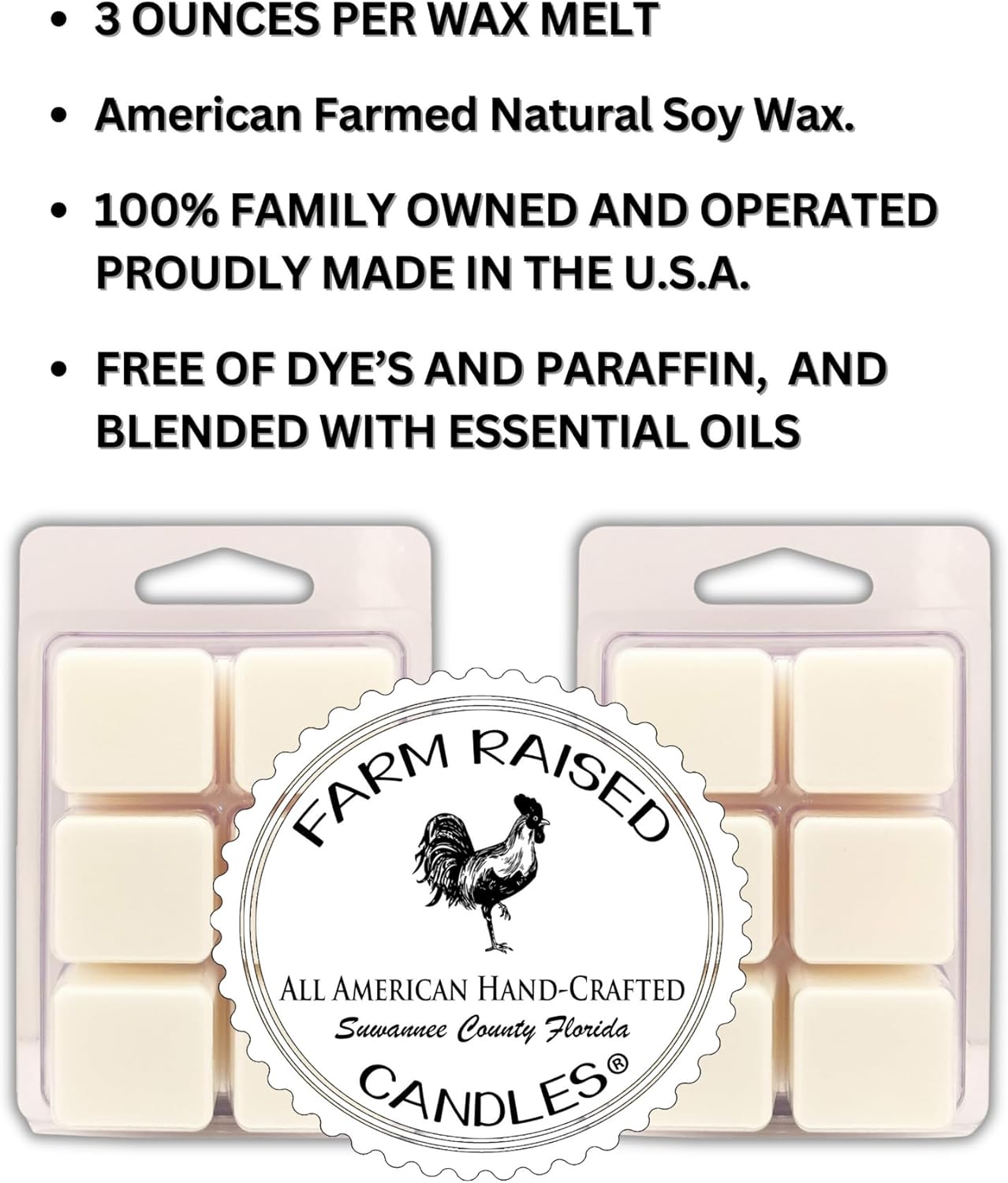 Vanilla Cream Pie Wax Melts 2-Pack (6 oz) | 100% American Soy Wax • Hand-Poured • Sweet Bakery Scent • Pet Safe • Gift Ready • 6 Cubes Each