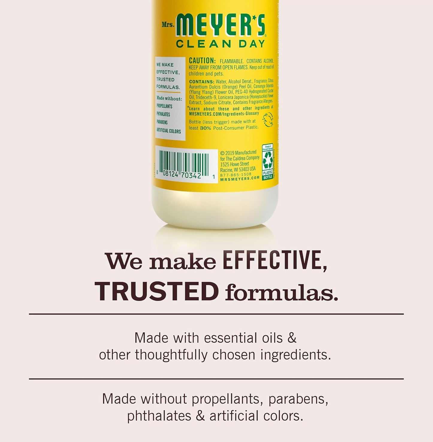 MRS. MEYER'S CLEAN DAY Room Spray, Honeysuckle Scent, 8 Fl Oz Bottle
