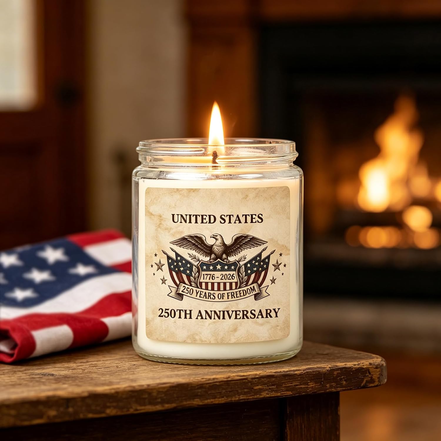 250 Anniversary USA Merchandise - 4th of July Patriotic Candles Gifts for Men Women, Independence Day Gifts for Fathers Day, Patriotic Decorations for Table