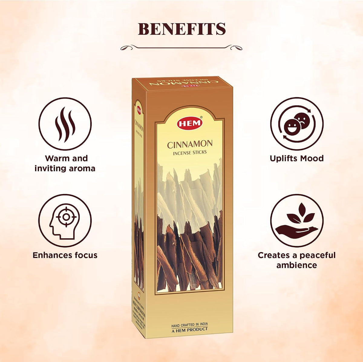 Hem Cinnamon Incense Sticks (120 Sticks