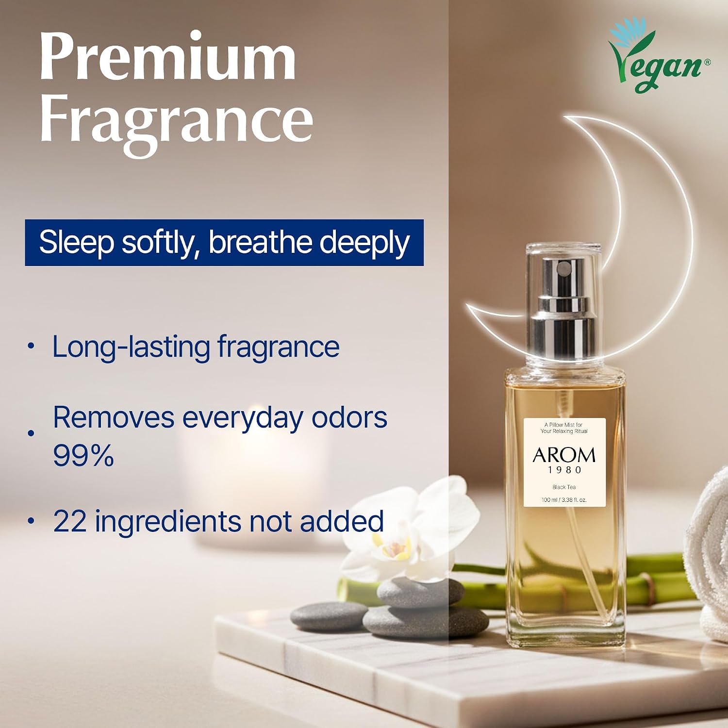 Pillow Mist – Large 100 ml (3.38 fl oz) Sleep Spray for Pillows & Bedding, Calming Aromatherapy Room Freshener, Vegan Formula, Long-Lasting Scent, Made in Korea