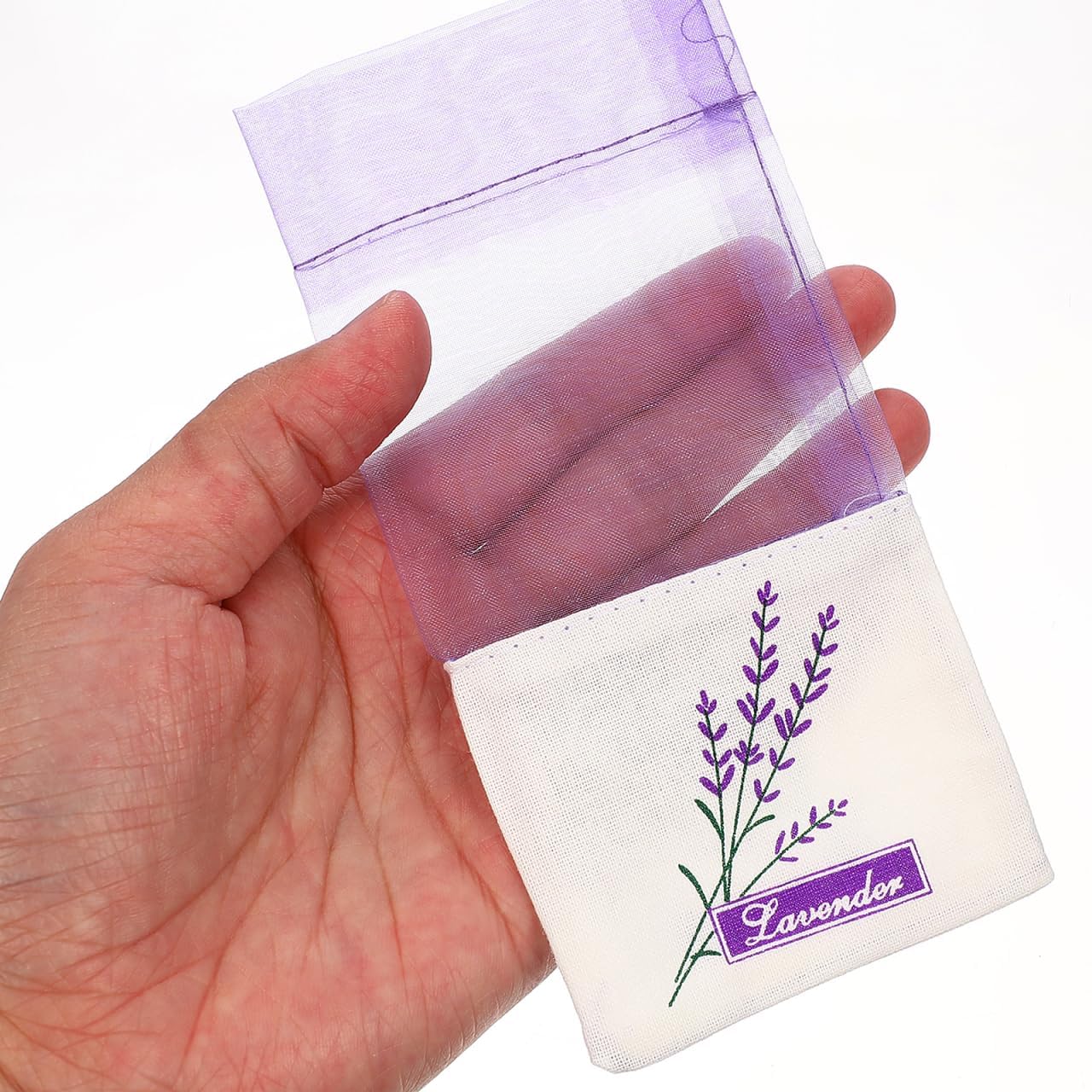 Lavender Sachet Bags: 30Pcs Empty Sachets Bag, Flower Printing Fragrance Gauze Pouches for Buds Lagerung
