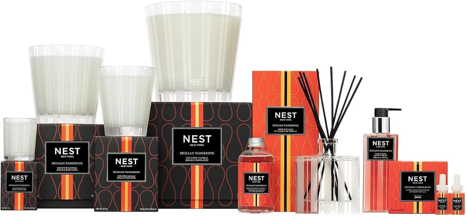 NEST New York Smart Home Fragrance Diffuser Refill Smart Vials, Sicilian Tangerine - Set of 2 - Designed for NEST x Pura 3 and NEST x Pura 4 Diffusers - Cruelty Free, Vegan