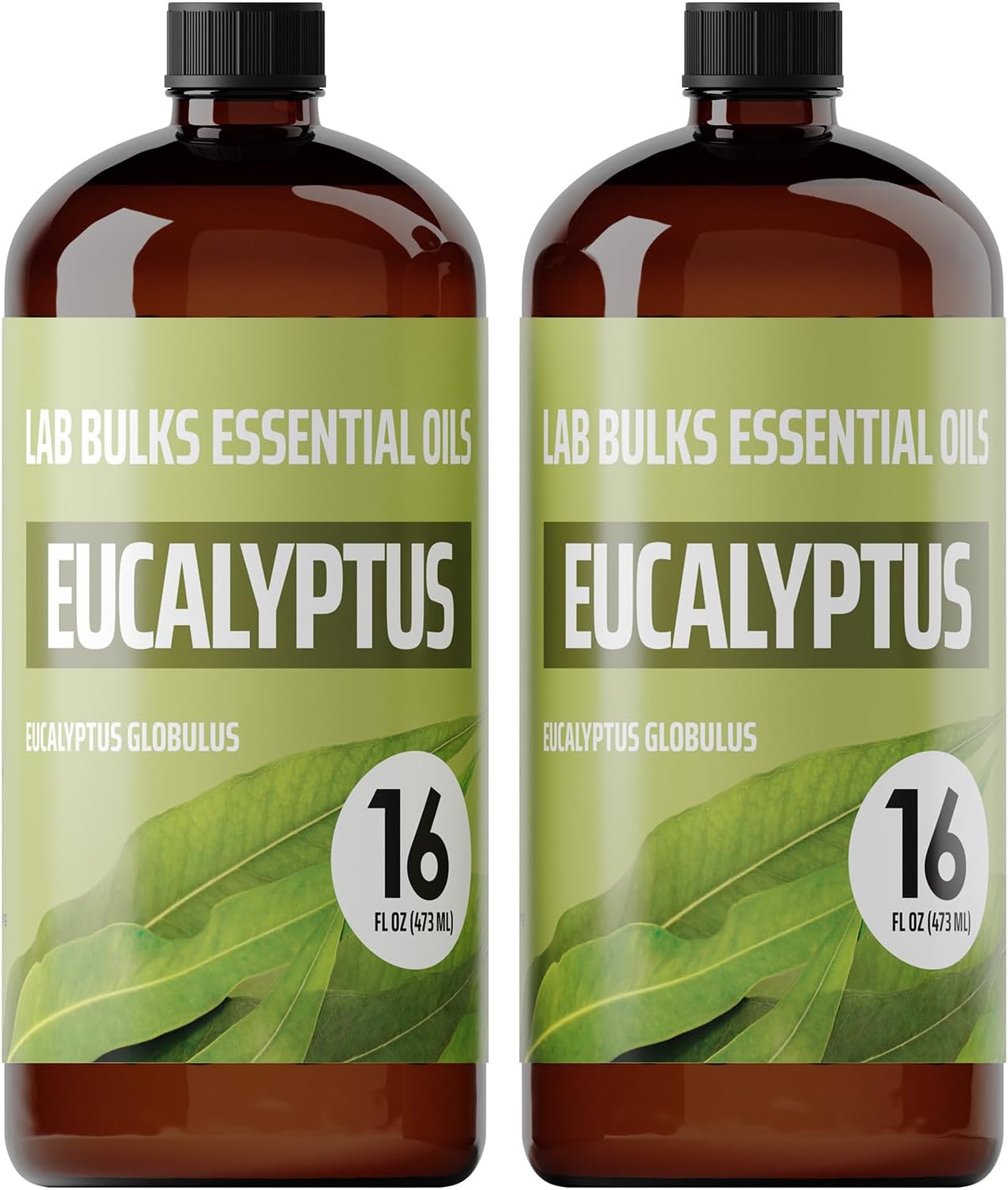 Lab Bulks Essential Oil Eucalyptus Essential Oil (2 Pack) for Diffusers, Home Care, Candles, Aromatherapy, 16 oz Bulk Bottle, Eucalyptus Oil Spray