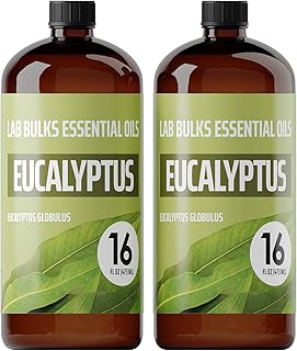 Lab Bulks Essential Oil Eucalyptus Essential Oil (2 Pack) for Diffusers, Home Care, Candles, Aromatherapy, 16 oz Bulk Bottle, Eucalyptus Oil Spray