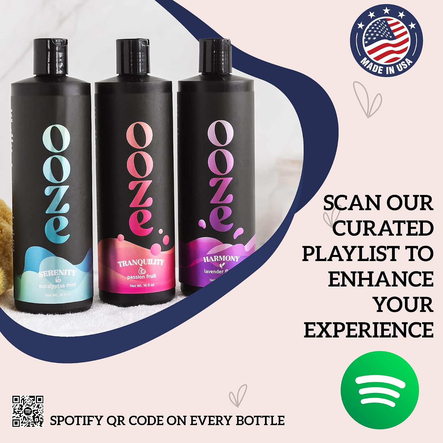 OOZE Passion Fruit Bubble Bath (473ml) - Bubble Bath for Women, Fresh, Uplifting & Rejuvenating - Self-Care & Wellness - Zero Parabens Foaming Bath for Women, Cruelty-Free, Made in The USA