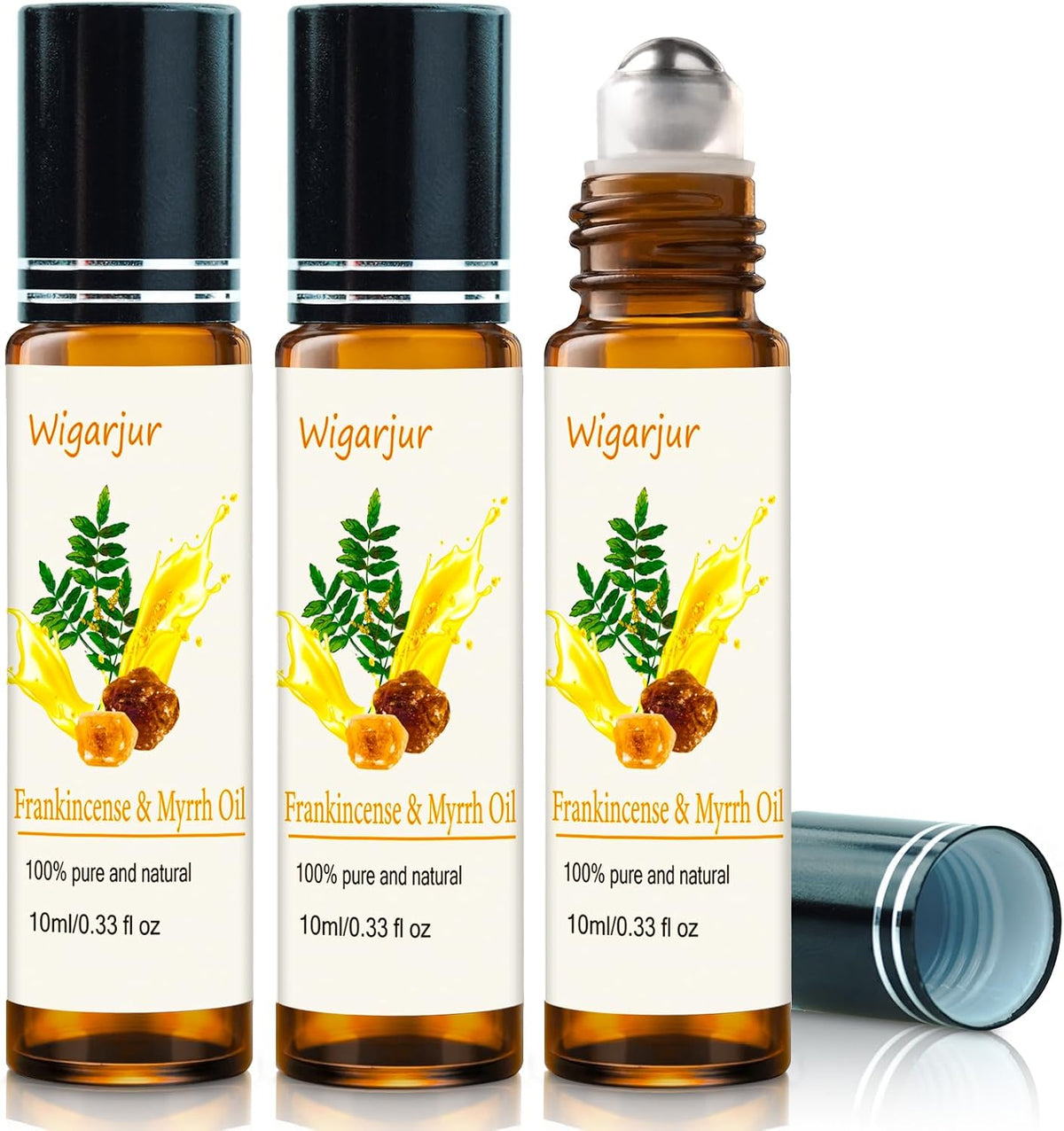3 PCS Frankincense & Myrrh Roll-On for Skin Care