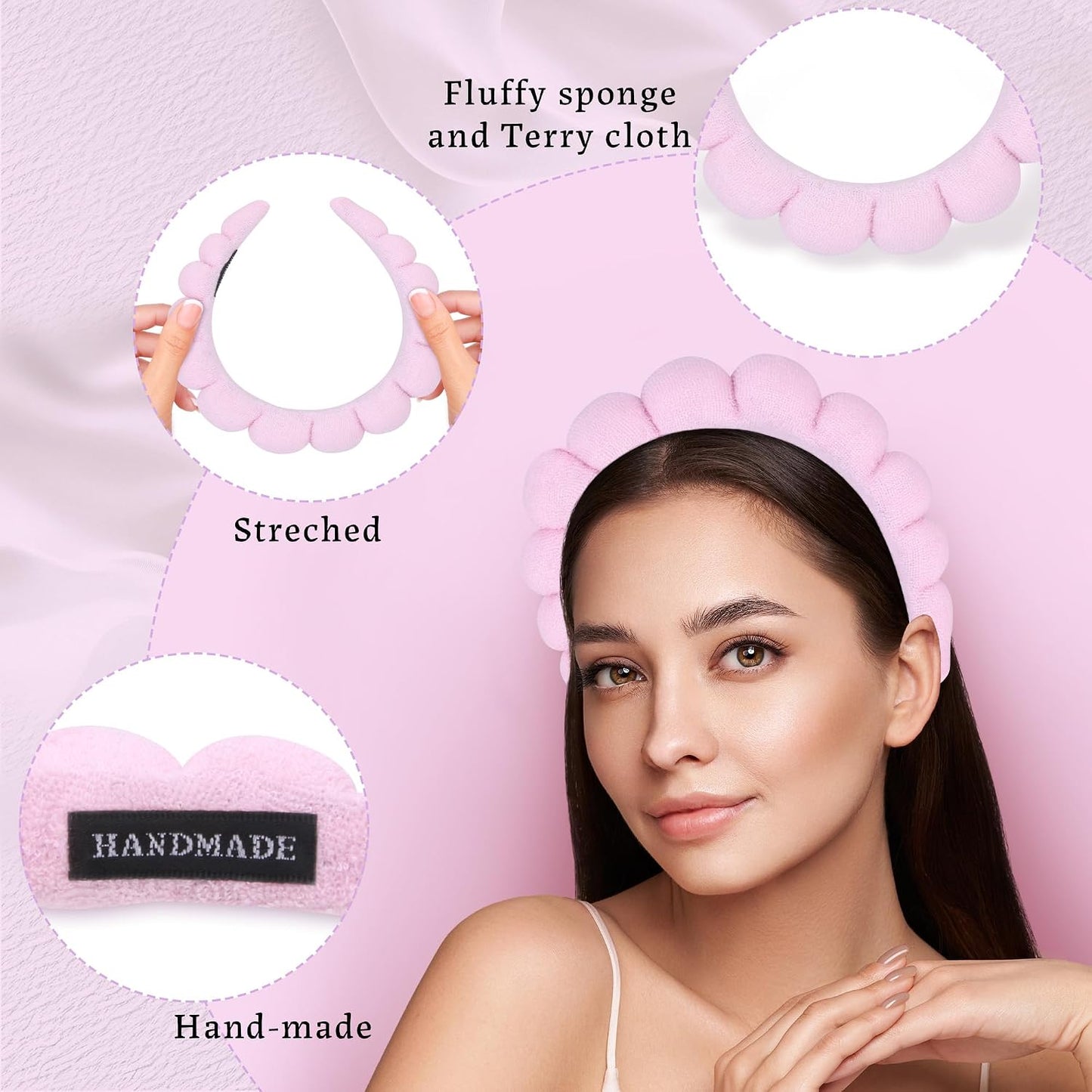 10 Pcs Spa Headband Bulk for Women Makeup Headband for Washing Face,Skincare,Mask(Terry Cloth)