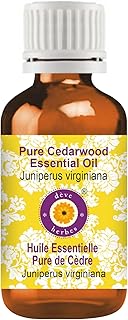 dève herbes Pure Cedarwood Essential Oil (Juniperus virginiana) Steam Distilled 5ml (0.16 oz)