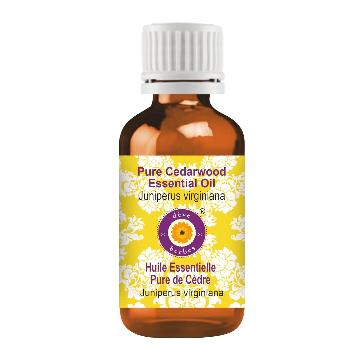 dève herbes Pure Cedarwood Essential Oil (Juniperus virginiana) Steam Distilled 5ml (0.16 oz)