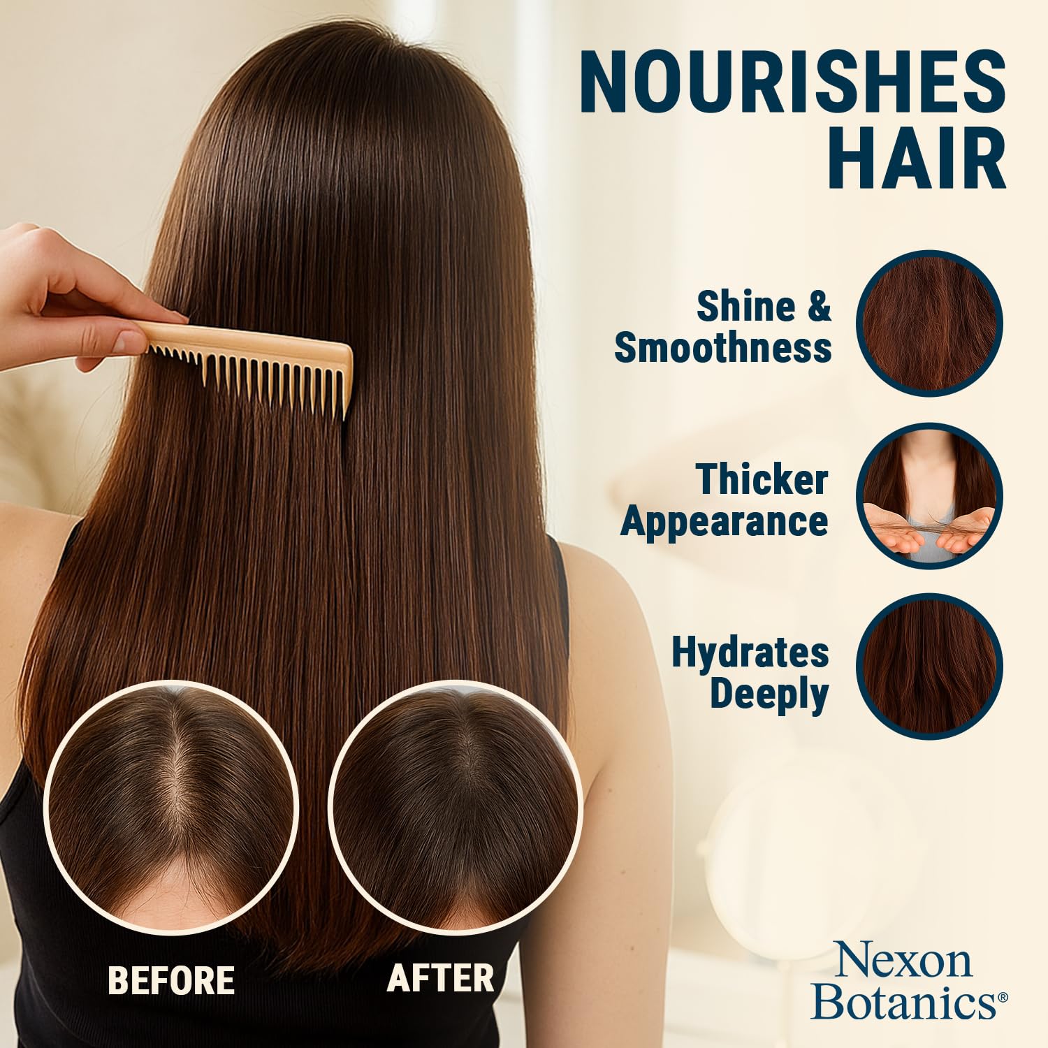 Batana Rosemary Oil for Hair Growth 6 fl oz - Lightweight Scalp Oil for Dry, Damaged Hair & Frizz Control - Aceite de Romero Para el Cabello - Nexon Botanics