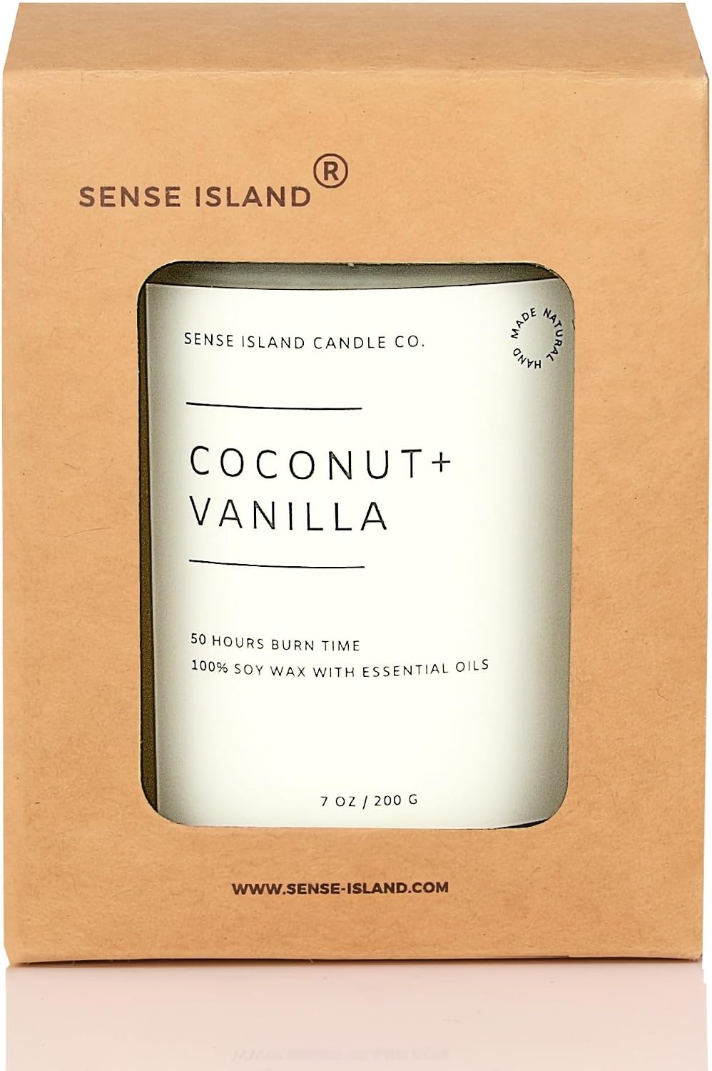 Coconut Vanilla Scented Candle– 7oz Soy Wax | Coconut and Vanilla Cozy Sensual Aroma | Long Lasting Highly Scented Candle for Women | Warm Gourmand Fragrance | Gift for Her, Bedroom or Bath