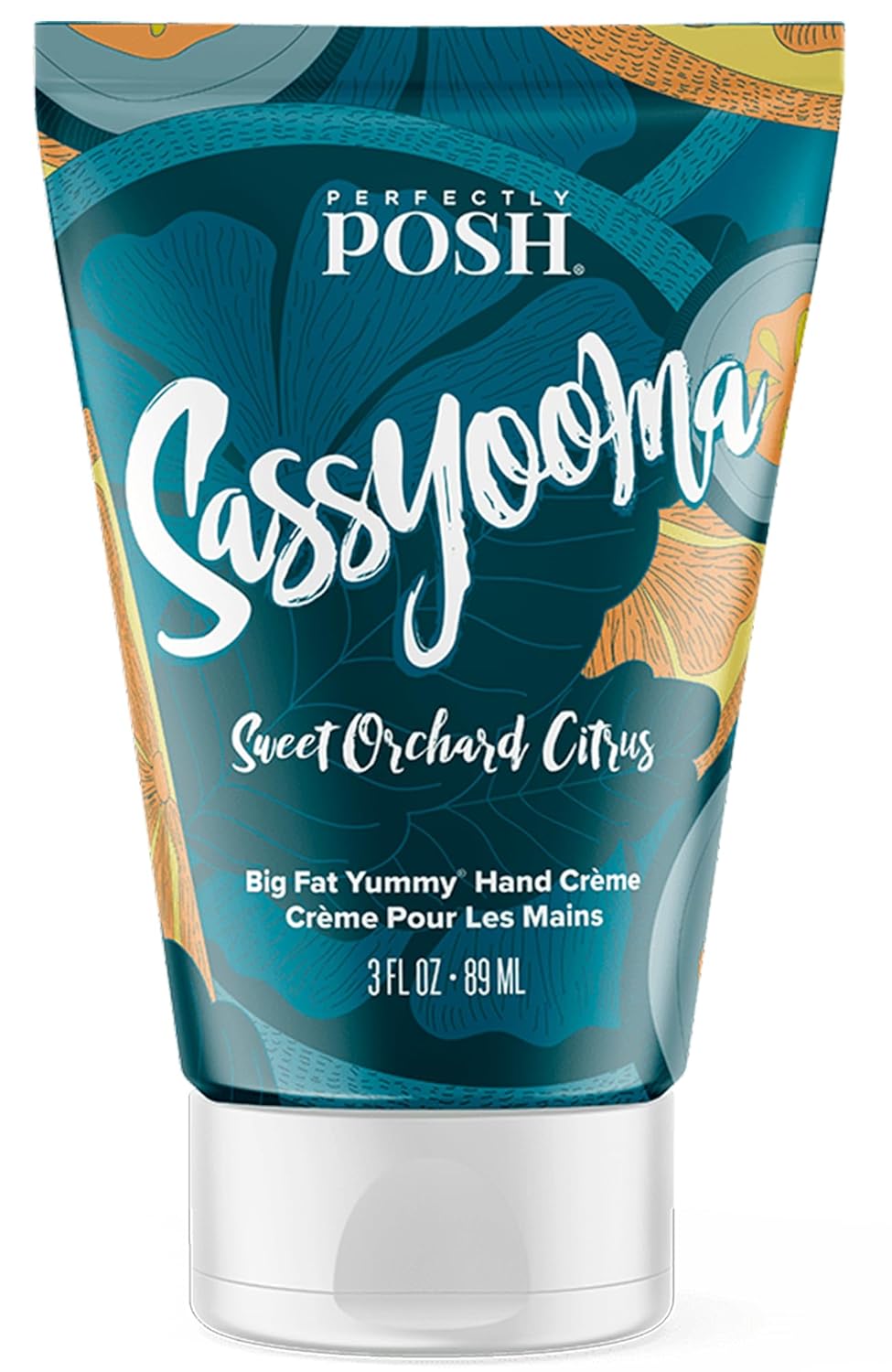 Perfectly Posh - Sassyooma Big Fat Yummy Hand Crème - Non-Greasy Hand Cream with Apricot Kernel Oil, Coconut Oil and Citrus Scent - 89ml