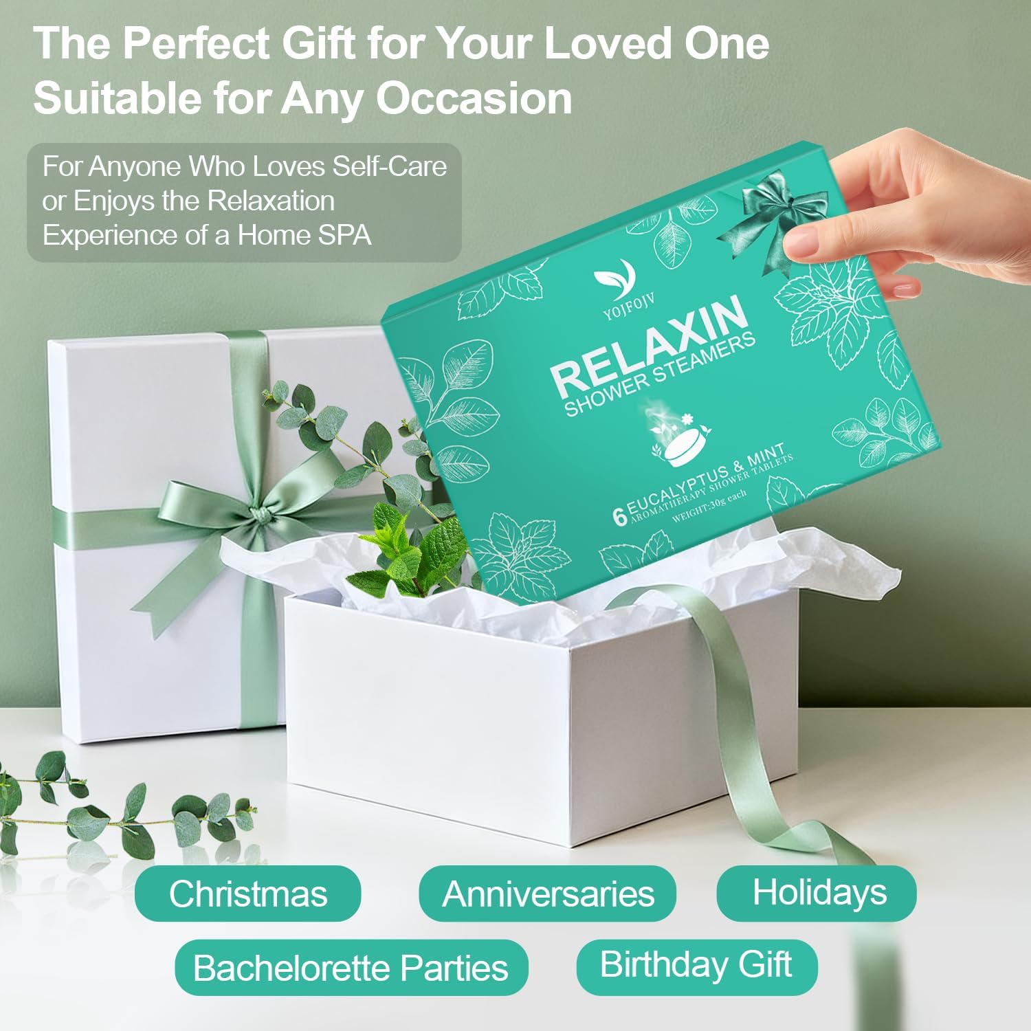Shower Steamers Aromatherapy 6 Pack - Breathe Easy & Relaxation with Eucalyptus Menthol Essential Oils+Shower Steamers Aromatherapy, 6 Pack Shower Bombs Organic with Menthol & Eucalyptus Essential Oil