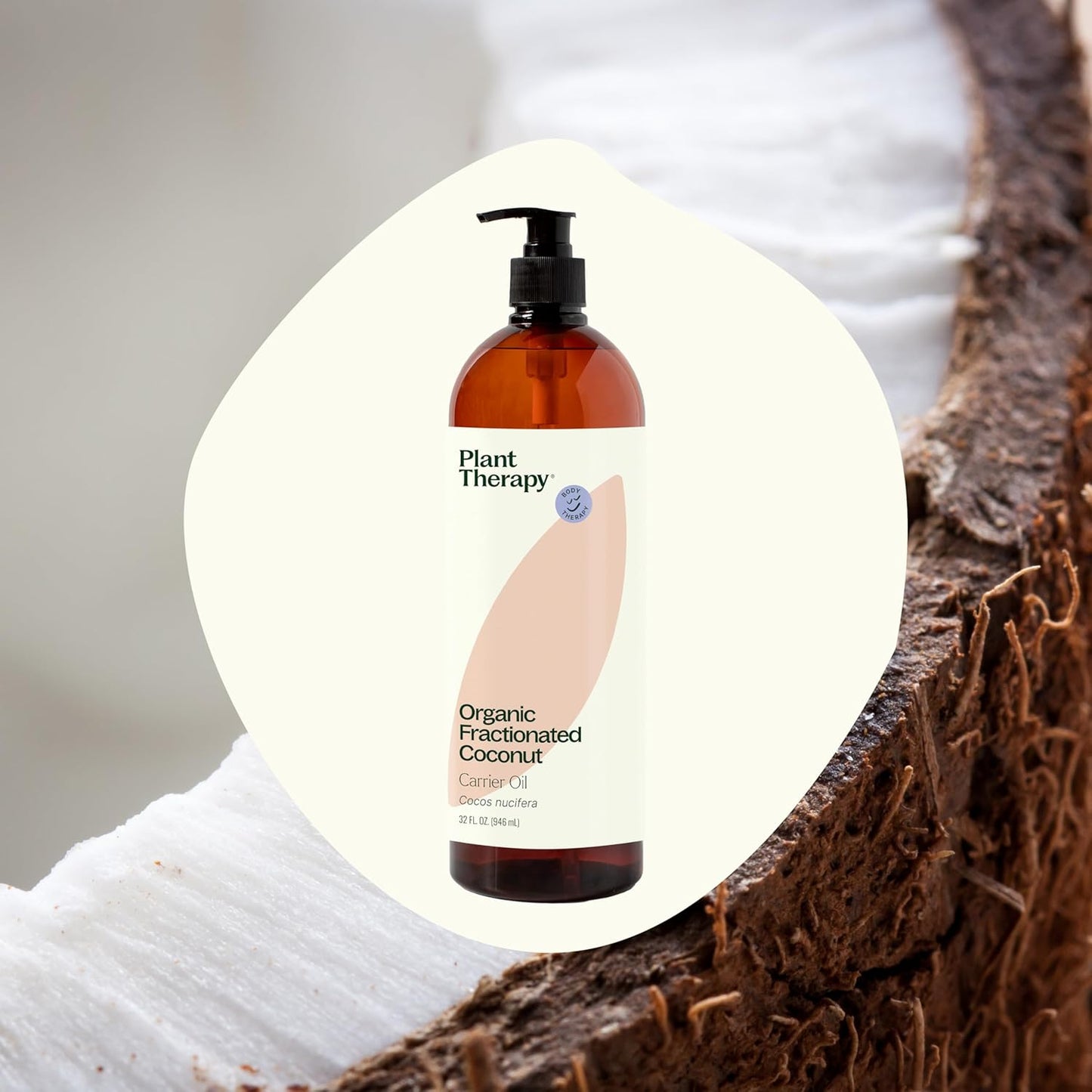 Plant Therapy Organic Fractionated Coconut Oil with Pump 32 oz, 100% Pure, USDA Certified, Liquid Coconut Oil for Essential Oils, Body Care, Massage, and Aromatherapy