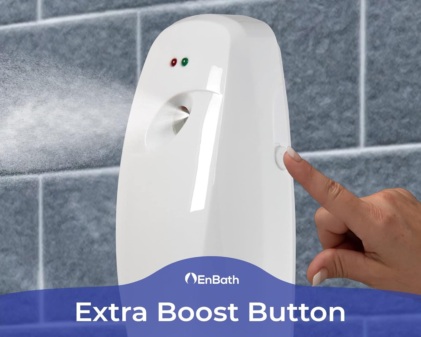Automatic Air Freshener Spray Dispenser (4-Pack) Wall Mounted or Free Standing, Commercial and Home Use, Multiple Time Scent/Mist Release Settings for Room/Bathroom Sprayer (White)