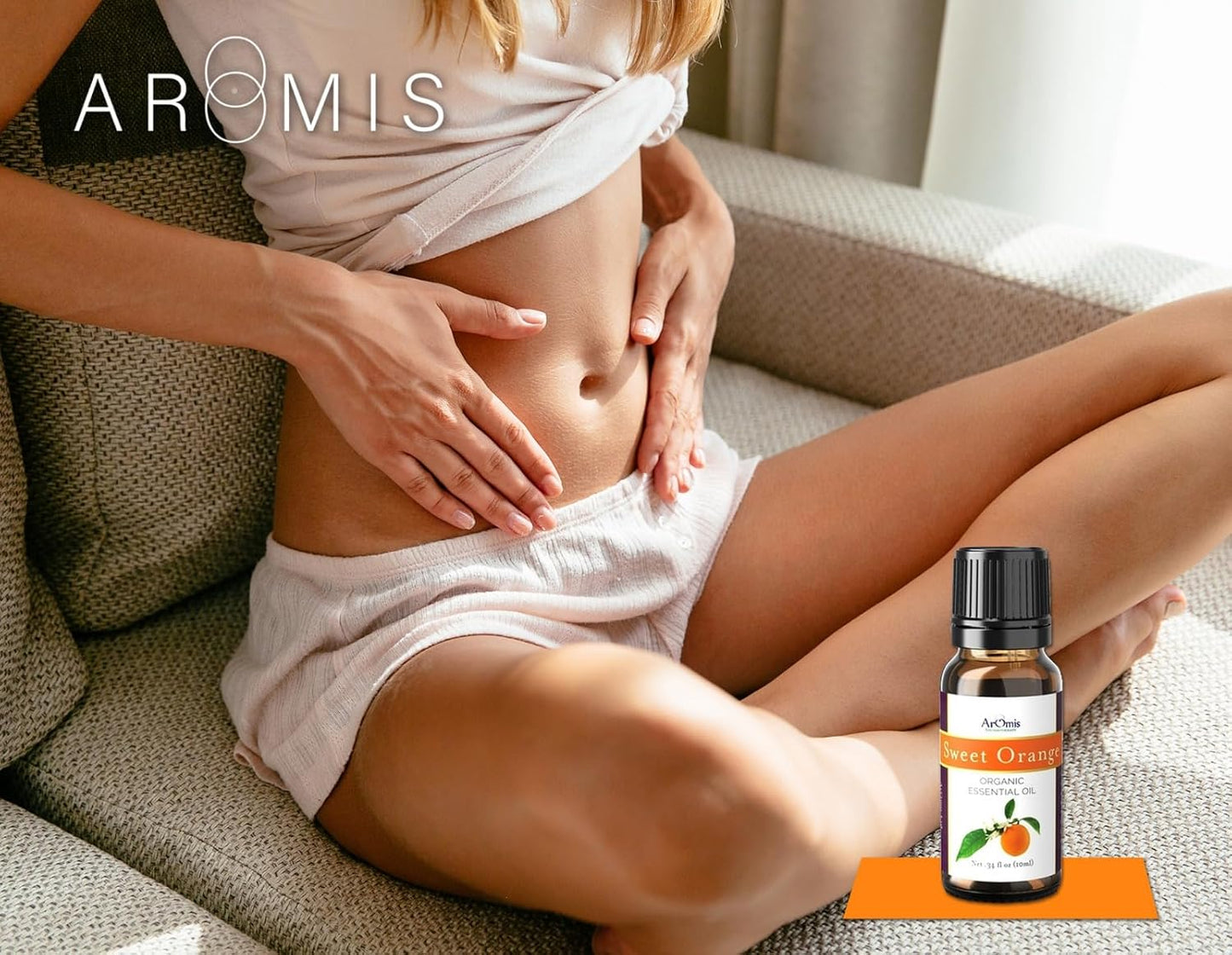 ArOmis Organic Sweet Orange Essential Oil - 100% Pure Therapeutic Grade - 10ml, Undiluted, Premium, Oils Perfect for Aromatherapy 0.34 fl oz
