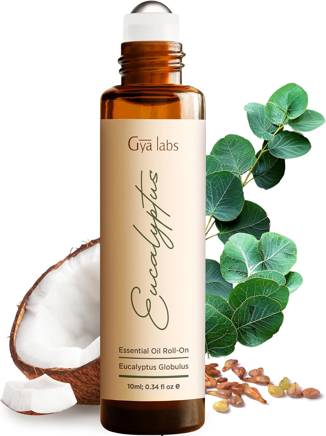Eucalyptus Essential Oil Roll-On Convenient Travel Size for Skin 0.34 Oz