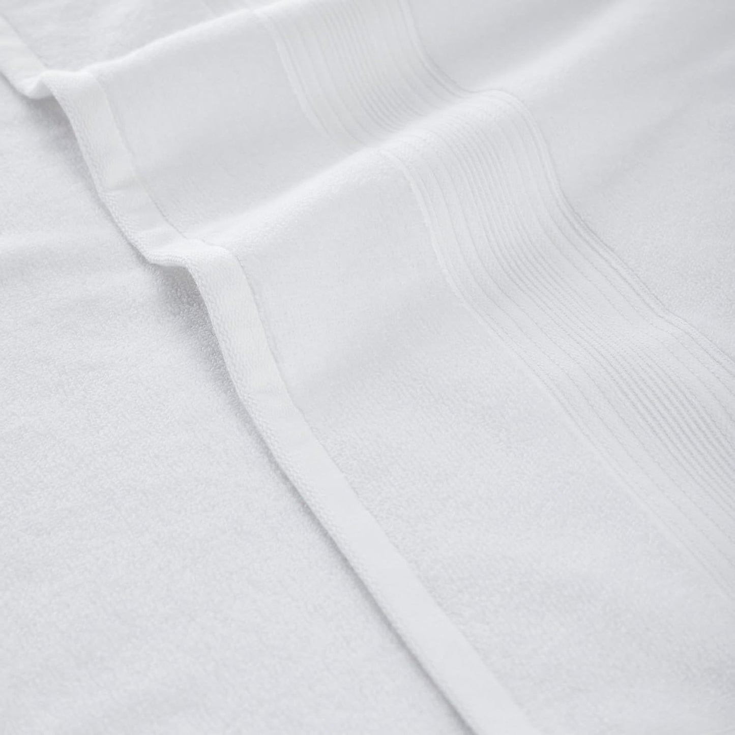 Modern Threads Hotel Collection 6-Pack 100% Ring Spun Cotton, Highly Absorbent Quick Drying Bath Towel Set, White, 24x48
