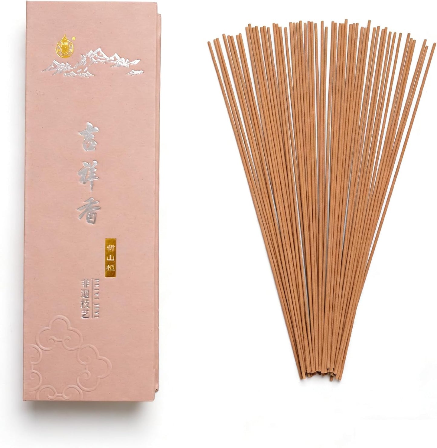 Incense Sticks, 110 Fuxi New Mountain Sandalwood Sticks - 100% Natural Chinese Aromatherapy, Charcoal Free & Coreless, for Daily Wellness, Yoga, and Home Fragrance