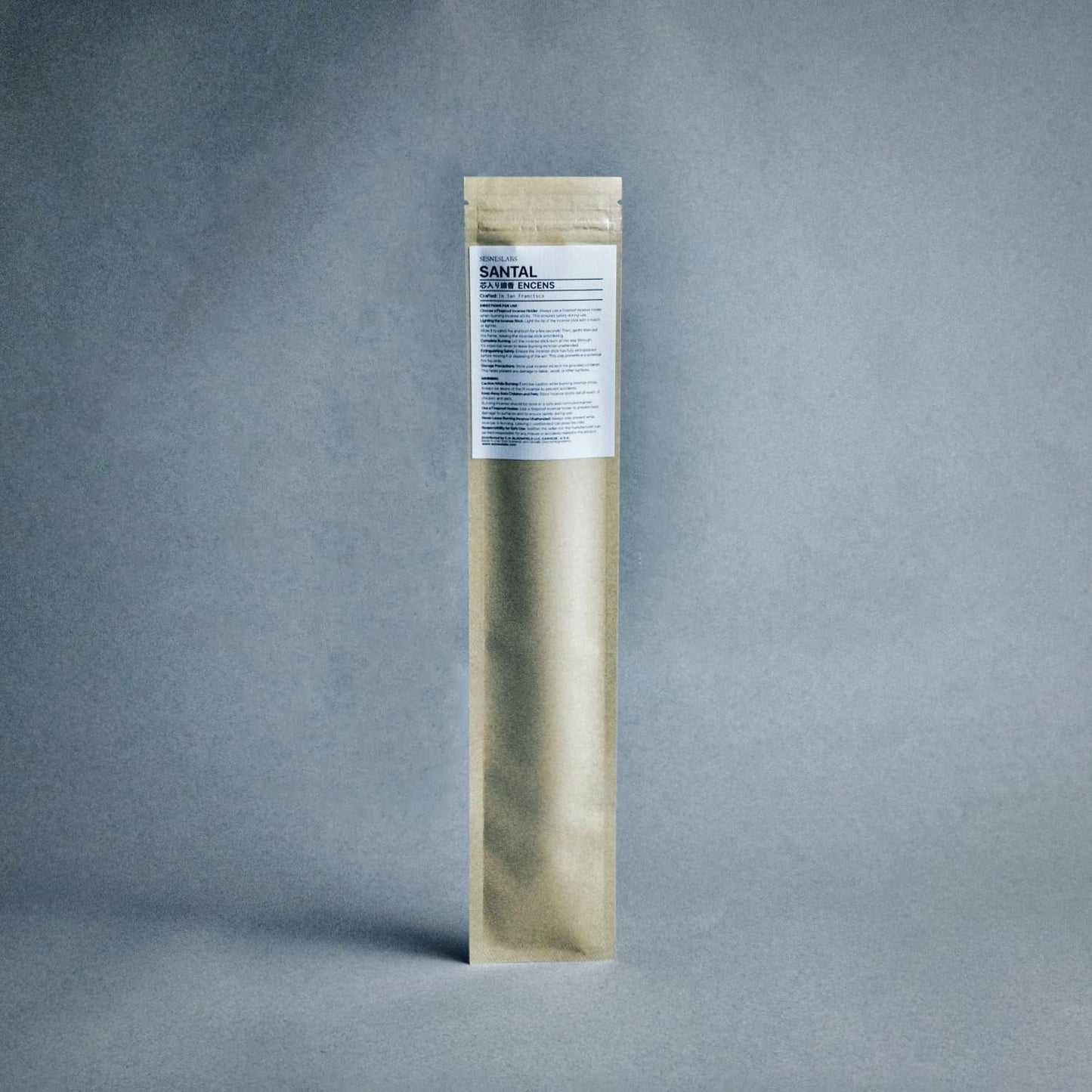 Santal Cored Incense Sticks, Artisan-Crafted Niche Scent, Exclusive Formula, Clean-Burning, 1-Hour Burn Time, 20 Sticks