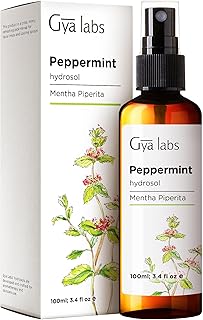 Gya Labs Peppermint Hydrosol - 3.4 Fl Oz - Hydrating Face & Body Mist for Skin Toner & Hair Refresher - As Pillow, Room & Linen Spray for Fresh Scent