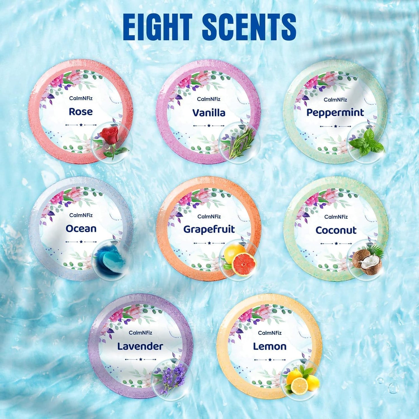 CalmNFiz Shower Steamers Aromatherapy 16 Pack – Gifts for Women, Shower Bombs with Essential Oils, Self Care Relaxation, Easter Basket Stuffers, Birthday Gifts for Mom Wife