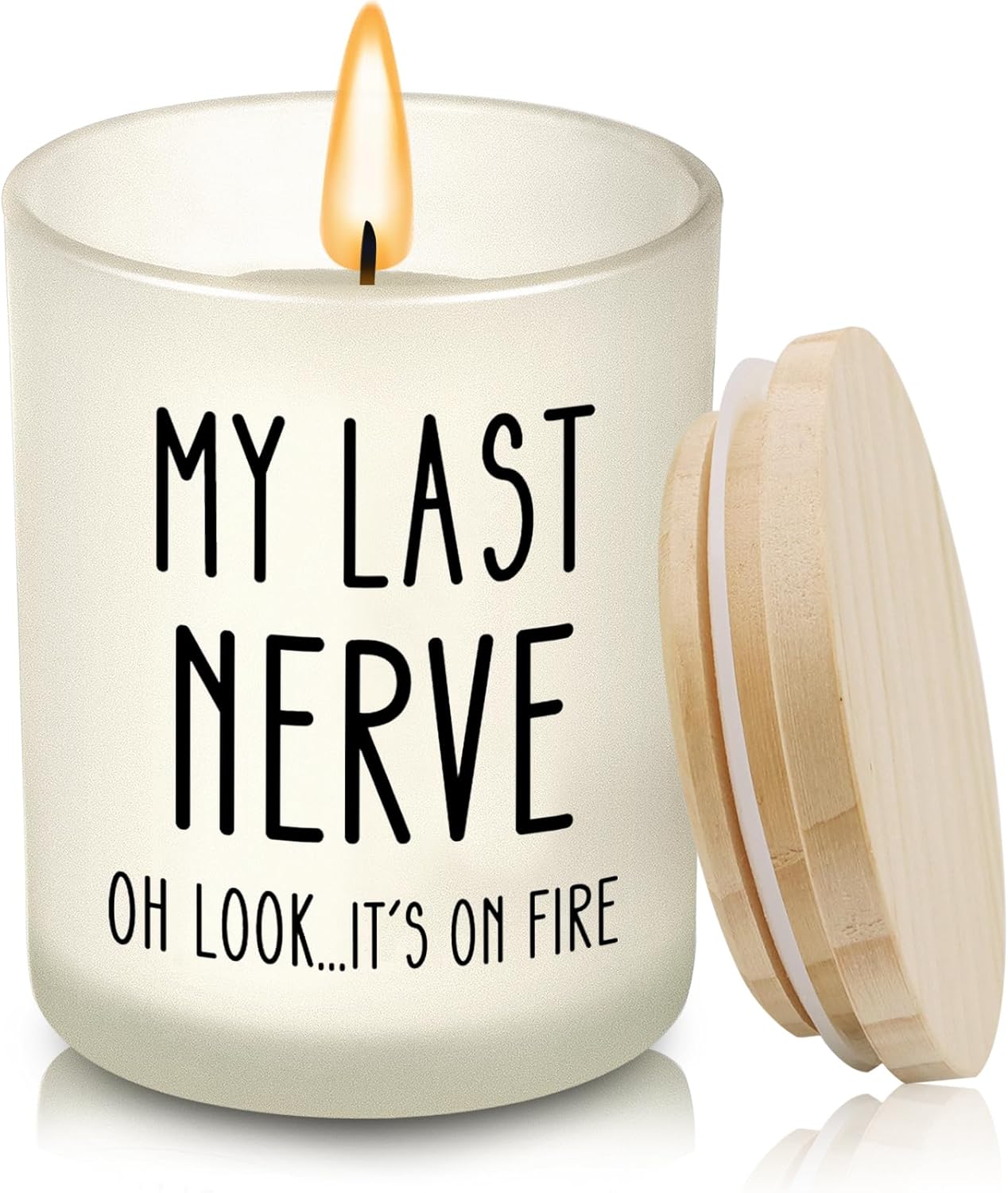 Birthday Gifts for Women Men, Husband Wife Birthday Gift Ideas, Unique Home Decor Friendship Gifts for Women, Funny Gift for Him Her Dad Mom Sister Teacher Coworker Best Friend, My Last Nerve Candle