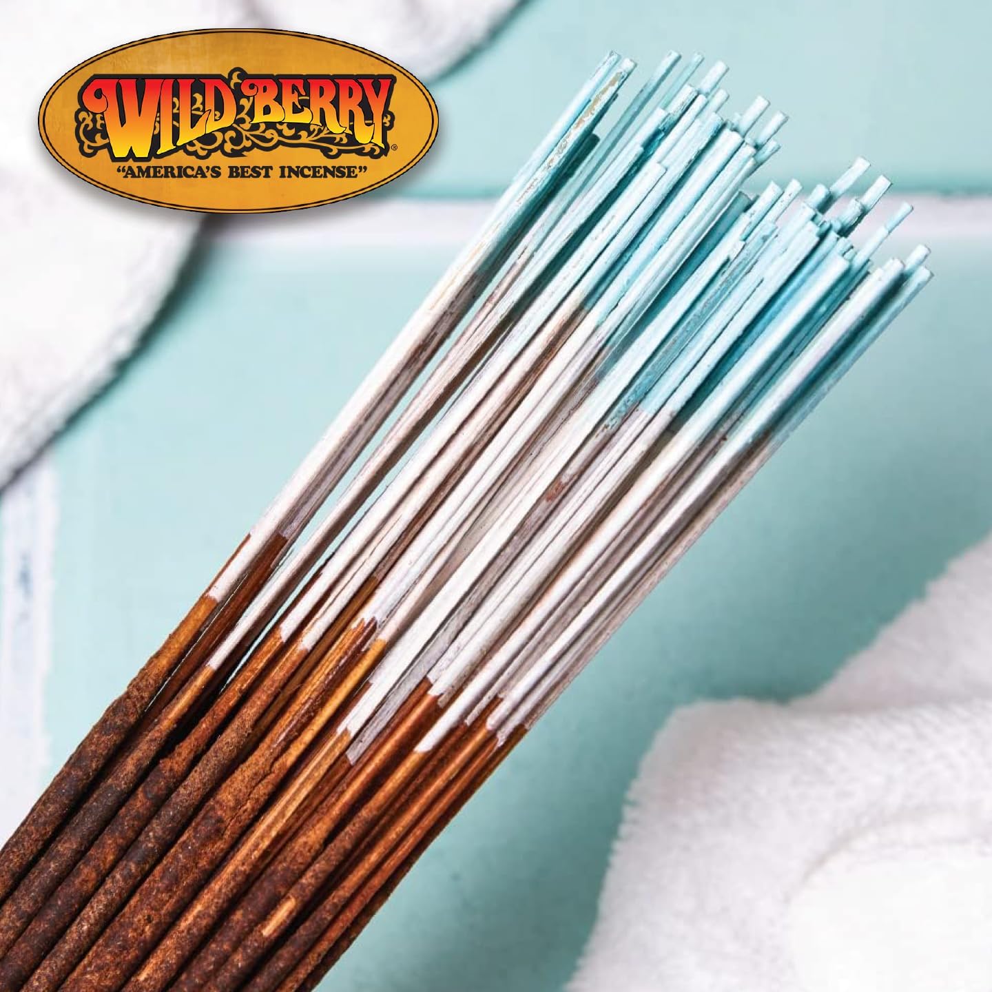 Wild Berry Incense Sticks - Egyptian Cotton - Crisp Linen and Cotton Scent - Hand Dipped in The USA (100 Count)