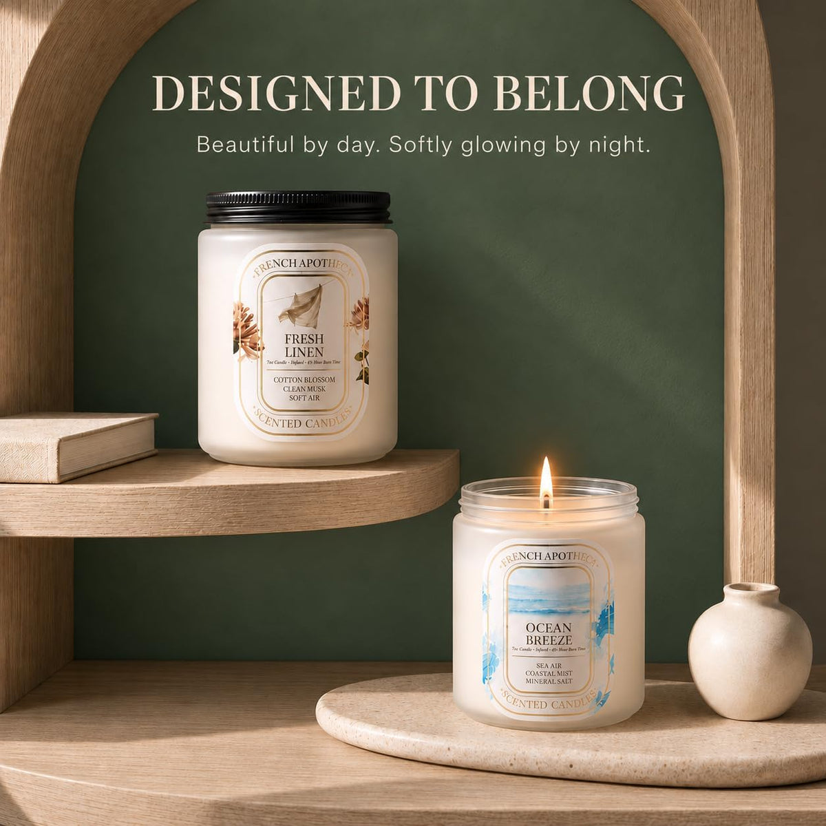 4 Pack Scented Candles for Women, Natural Soy Candles for Home Scented