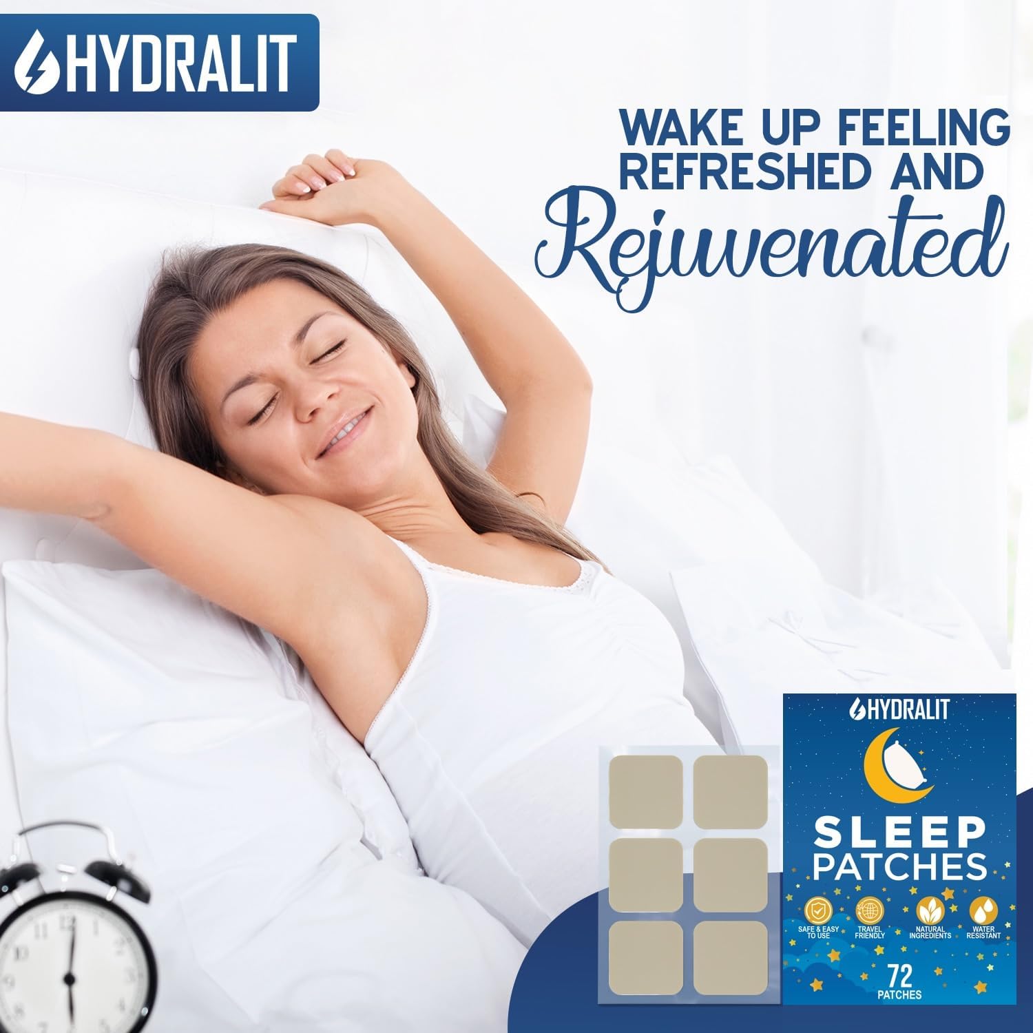 Sleep Patches for Adults Extra Strength Sleeping Aid Patch Melatonin Restful Nights Time-Released Formula Skin Jet Lag Travel Friendly Last All Night Men and Women Better Morning 72 Pack