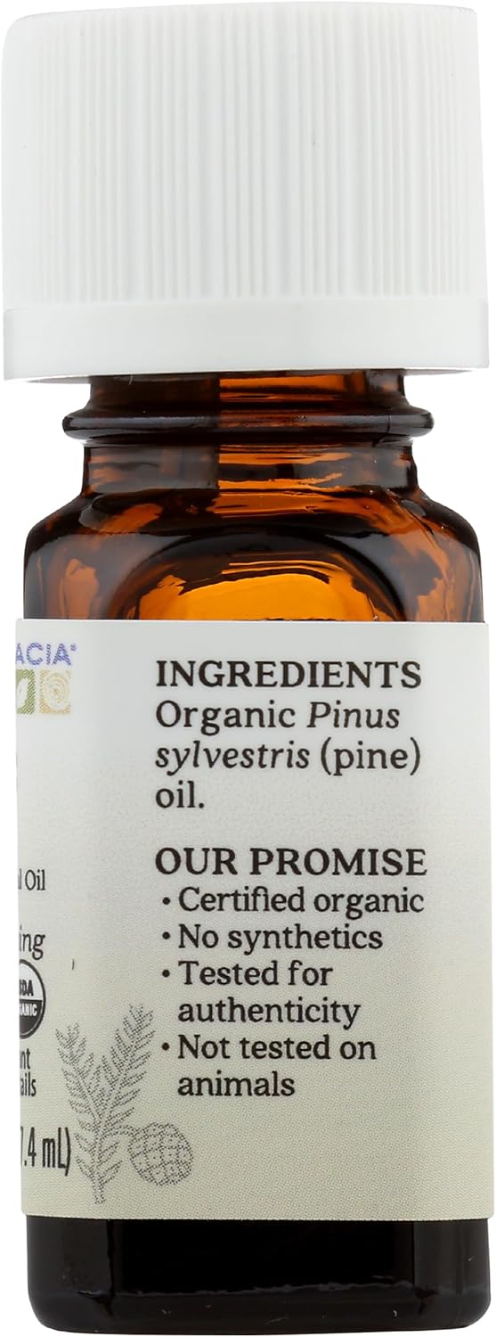 Aura Cacia Organic Pine Essential Oil, 0.25 FZ
