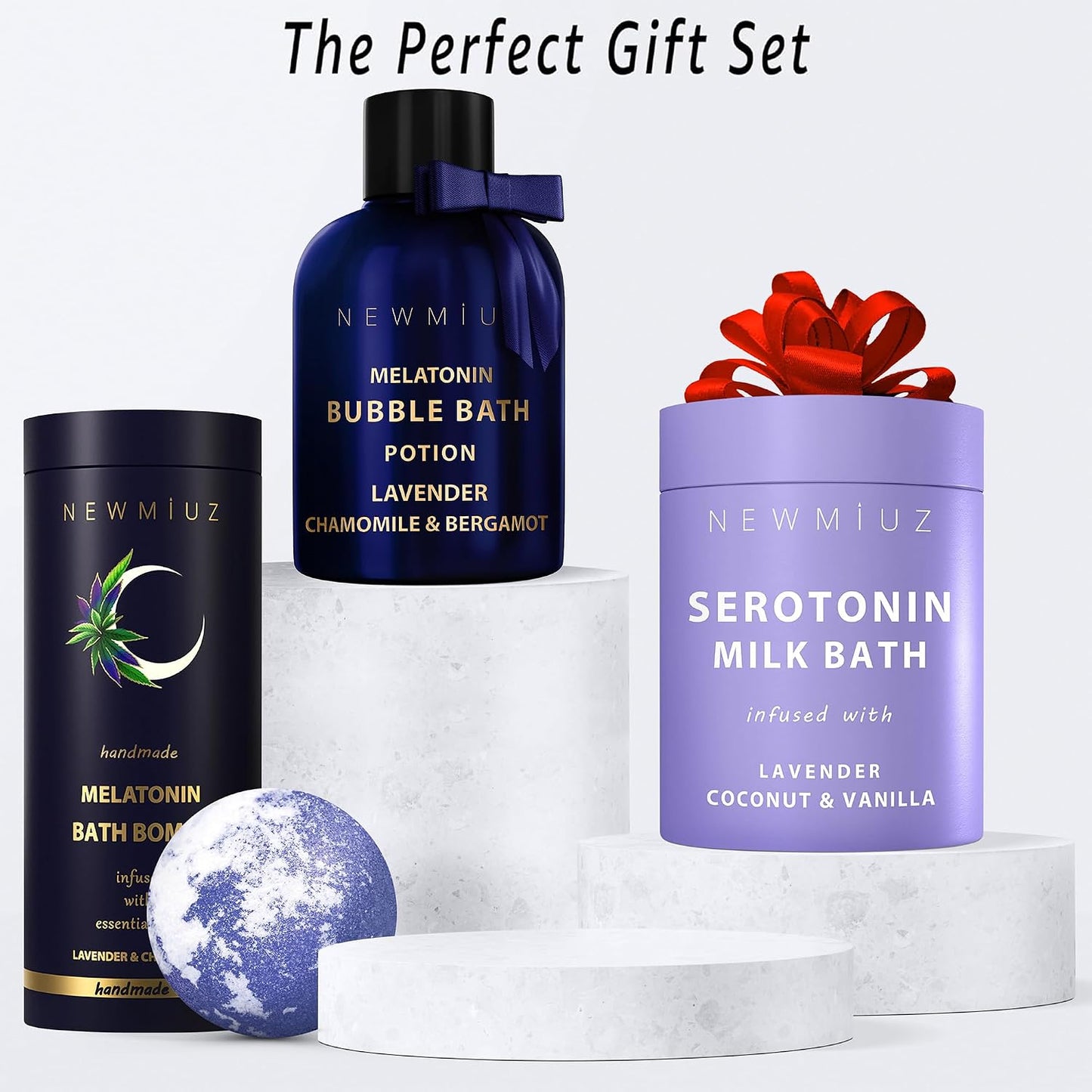 Deep Sleep Melatonin Bubble Bath - Long Lasting Foaming Bubbles - Moisturizing - Lavender Chamomile Bergamot - Relaxing Stress Relief - Calming Self Care Spa Gift for Birthday Christmas