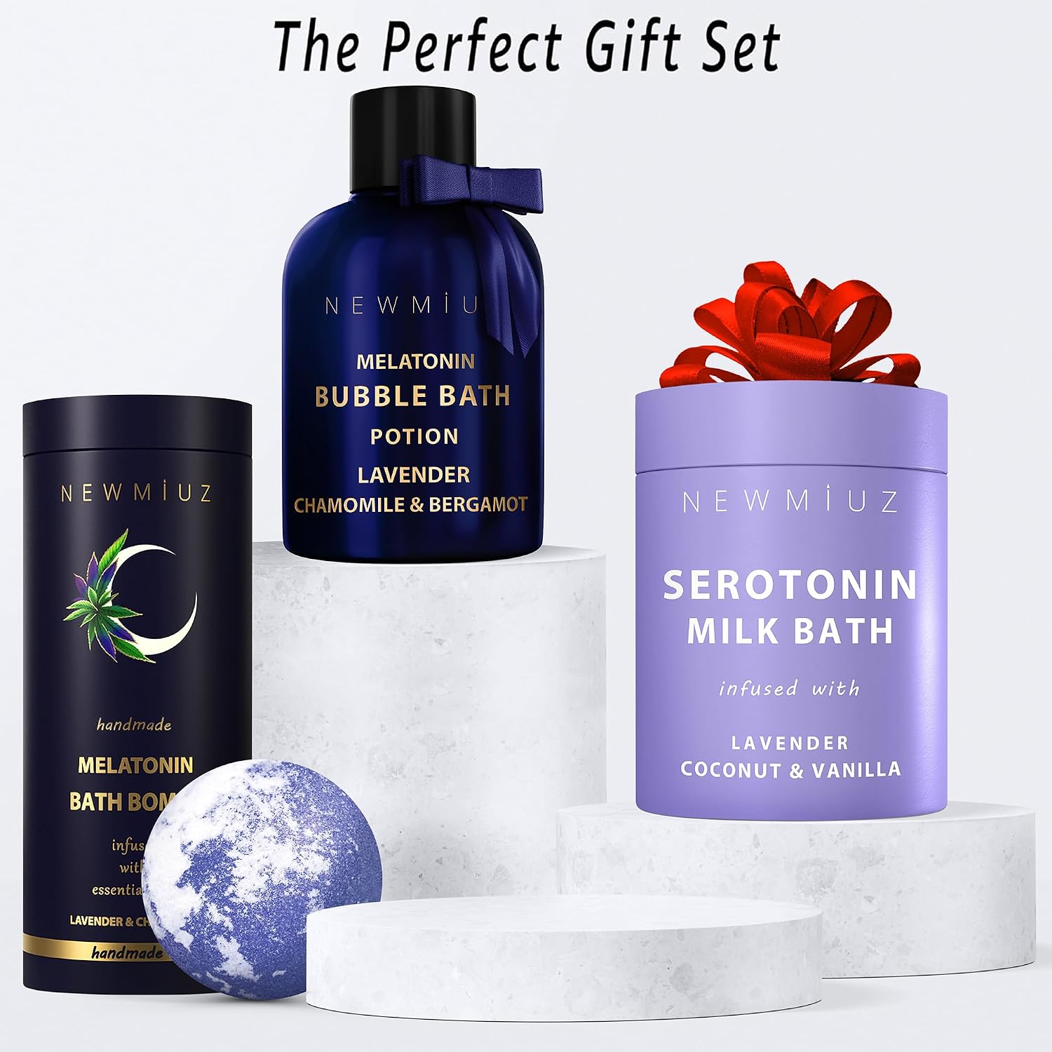 Deep Sleep Melatonin Bubble Bath - Long Lasting Foaming Bubbles - Moisturizing - Lavender Chamomile Bergamot - Relaxing Stress Relief - Calming Self Care Spa Gift for Birthday Christmas
