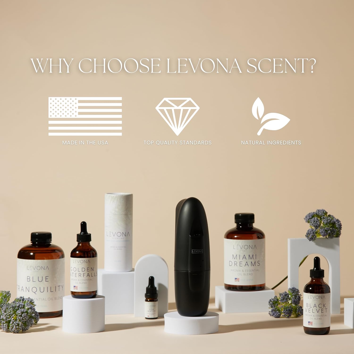 Levona Scent Essential Oil - Luxury Aroma for Home, Office, Hotel & Spa, Ideal for Humidifiers & Diffusers, Hotel Fragrance with Neroli, Orange & Melon - 10ml / 0.33 fl oz, Skyfall Showers