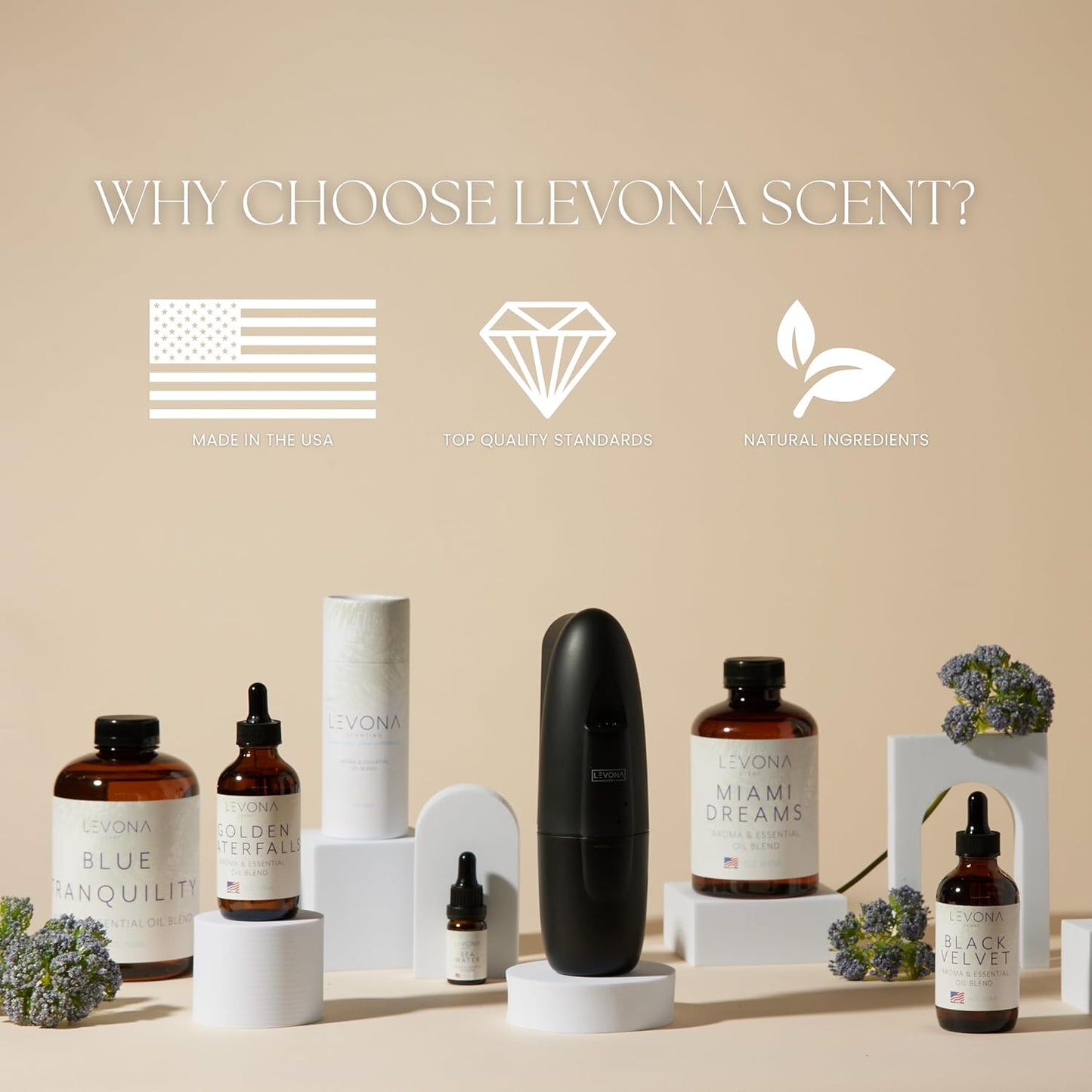 Levona Scent Essential Oil - Luxury Aroma for Home, Office, Hotel & Spa, Ideal for Humidifiers & Diffusers, Hotel Fragrance with Neroli, Orange & Melon - 500ml / 17 fl oz, Skyfall Showers
