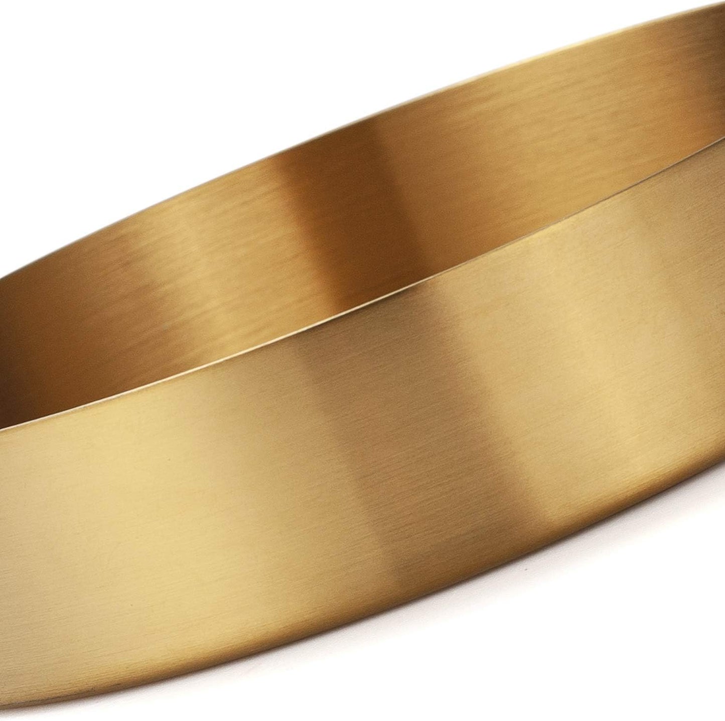 IVAILEX Round Gold Tray Stainless Steel Jewelry, Make up, Candle Plate Decorative Tray (5.5 inches)