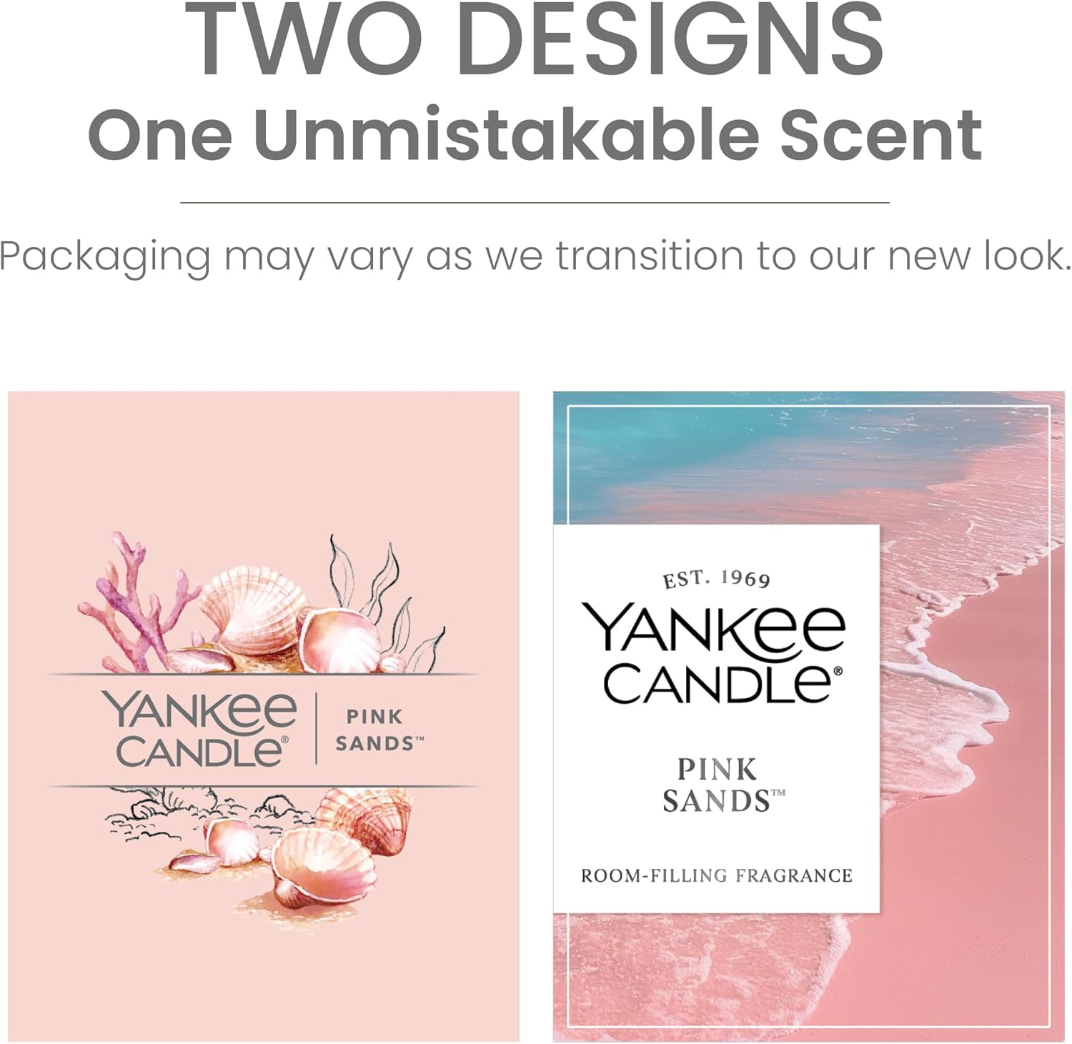Yankee Candle Medium Pillar Scented Candle with up to 115 Hour Burn Time, Premium Plant Wax Blend for Consistent Burn, 14.25 oz Pillar Candle with Room Filling Fragrance, Pink Sands