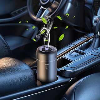 SEEDSEEL Car Aromatherapy Diffusers for Essential Oils，Mini USB Air Scent Small Humidifier with 7-LED Color Changing for Car Room Home Office Bedroom