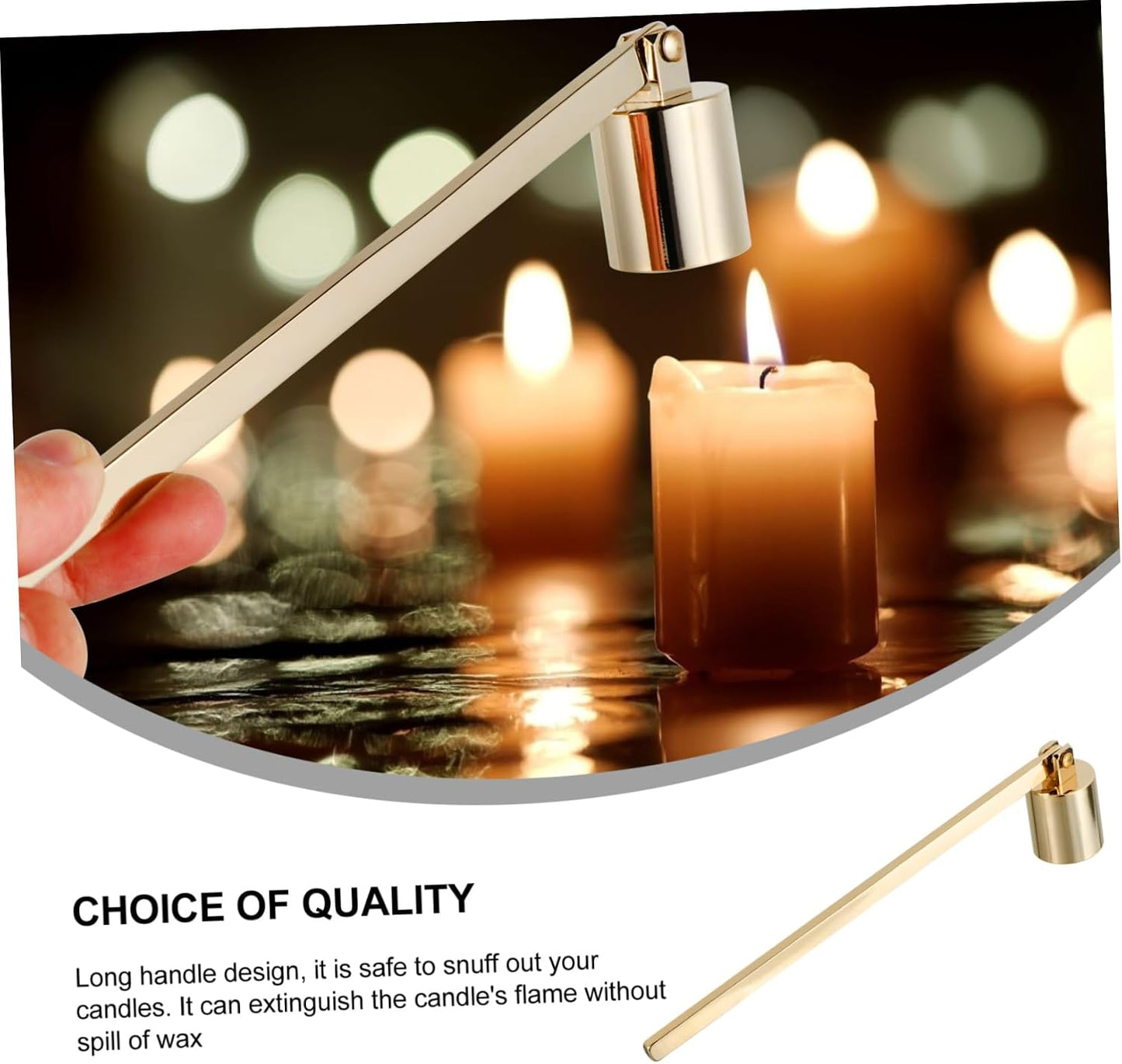 ARTIBETTER 3 pcs Candle Tool Candle Snuffer Extinguisher Gold Snuffer Accessories Black Stainless Steel Extinguisher Metal Wick Cover *1 Bucket